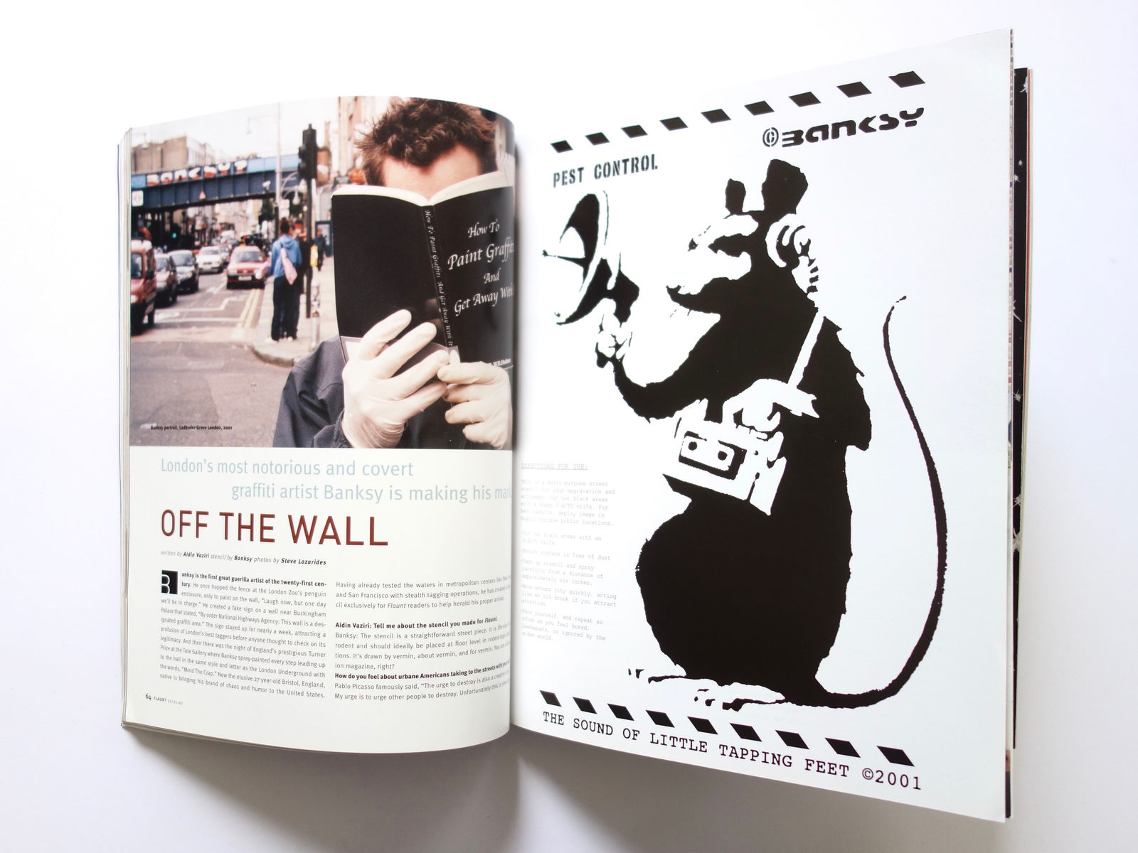Banksy, Flaunt Magazine (Issue 30 - With Banksy Radar Rat stencil), 2001