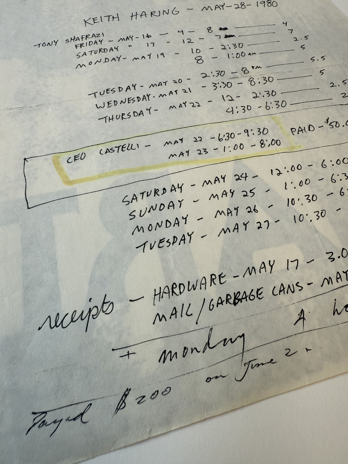 Keith Haring, Untitled ('Fat Art'), 1980