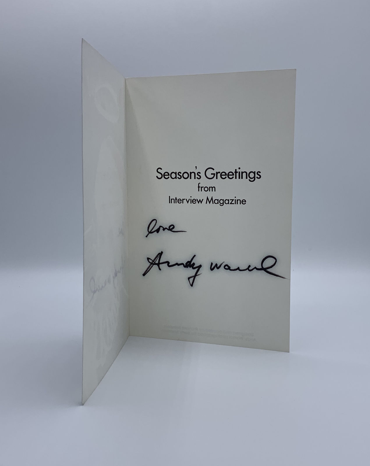 Andy Warhol, Interview Christmas Card (Signed), 1985 (circa)