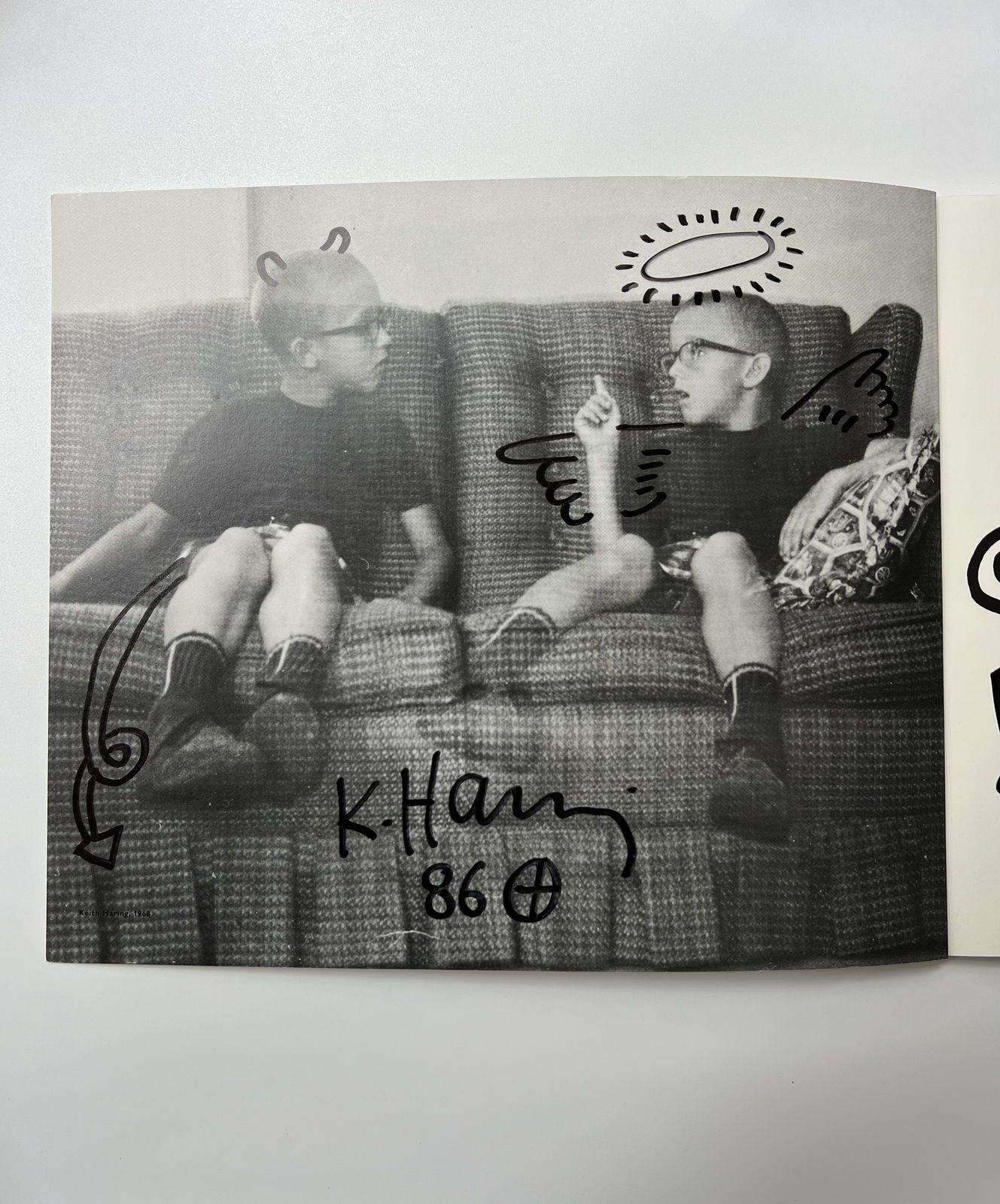 Keith Haring, 'Devil & Angel' (Stedelijk Museum catalogue + original drawings), 1986