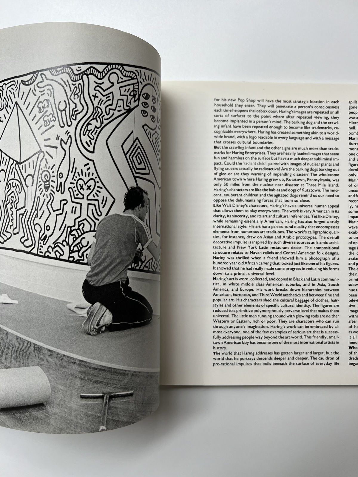 Keith Haring, 'Devil & Angel' (Stedelijk Museum catalogue + original drawings), 1986