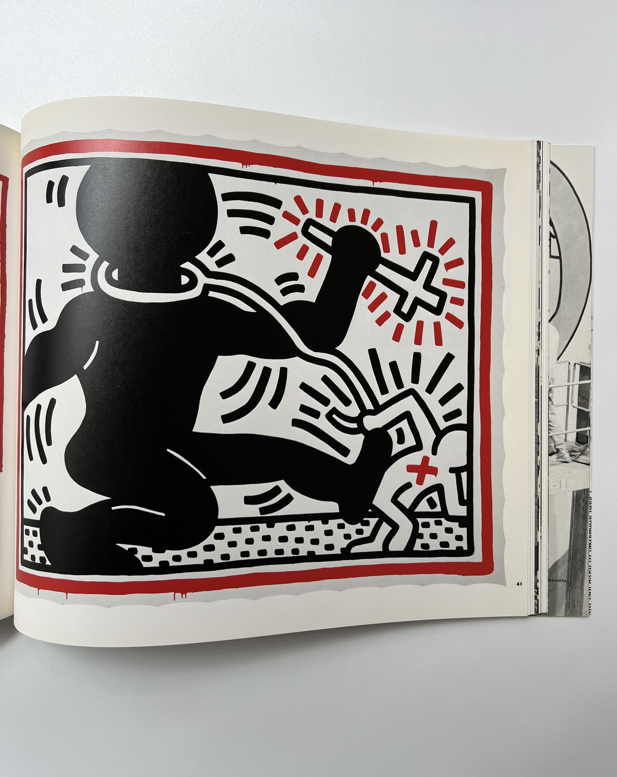 Keith Haring, 'Devil & Angel' (Stedelijk Museum catalogue + original drawings), 1986