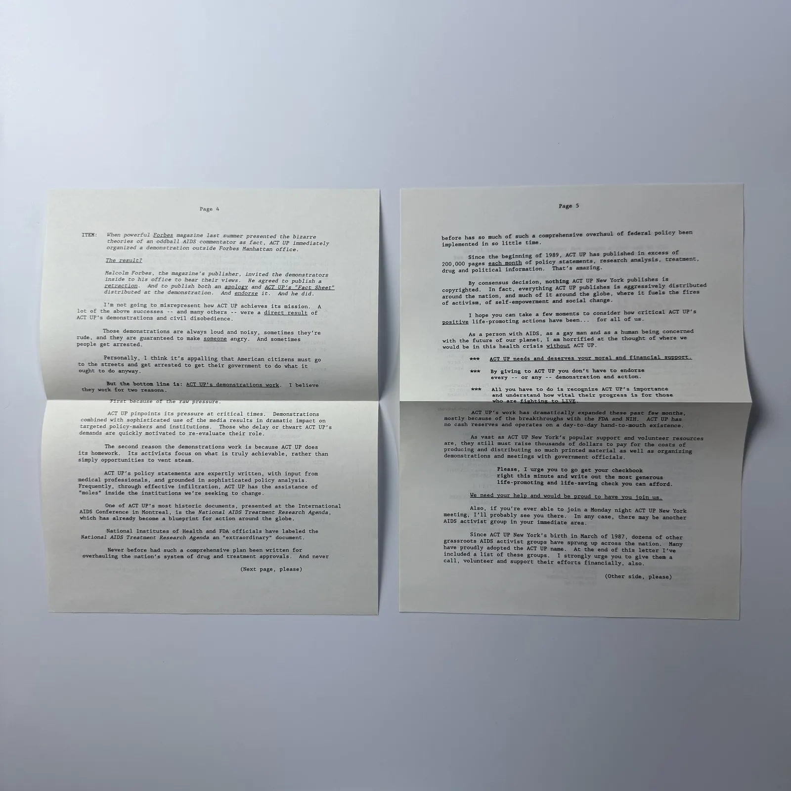 Keith Haring, 'THREE WISE MONKEYS' ('ACT UP' DIRECT MAIL FUNDRAISING PROJECT), 1989