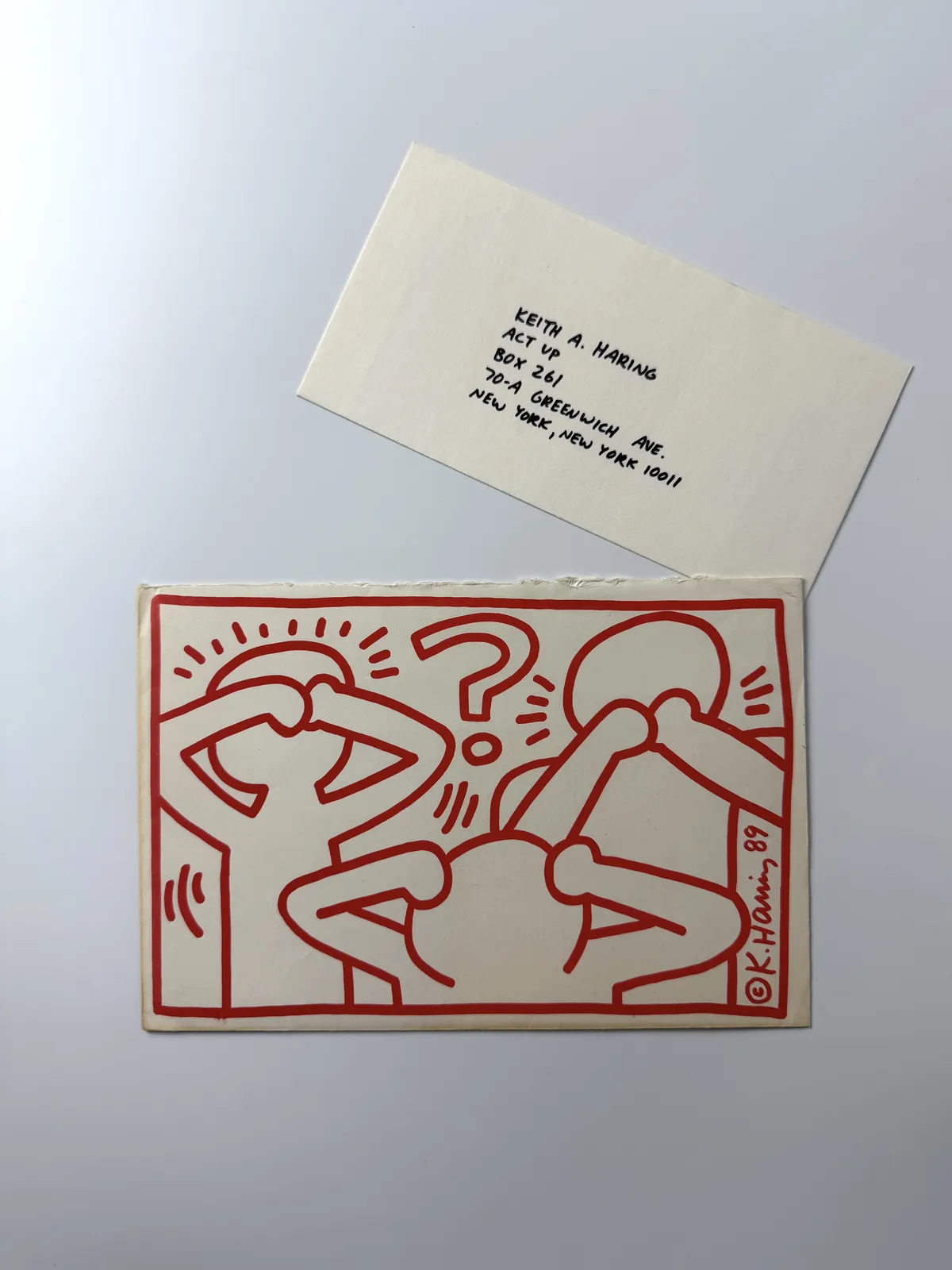 Keith Haring, 'THREE WISE MONKEYS' ('ACT UP' DIRECT MAIL FUNDRAISING PROJECT), 1989