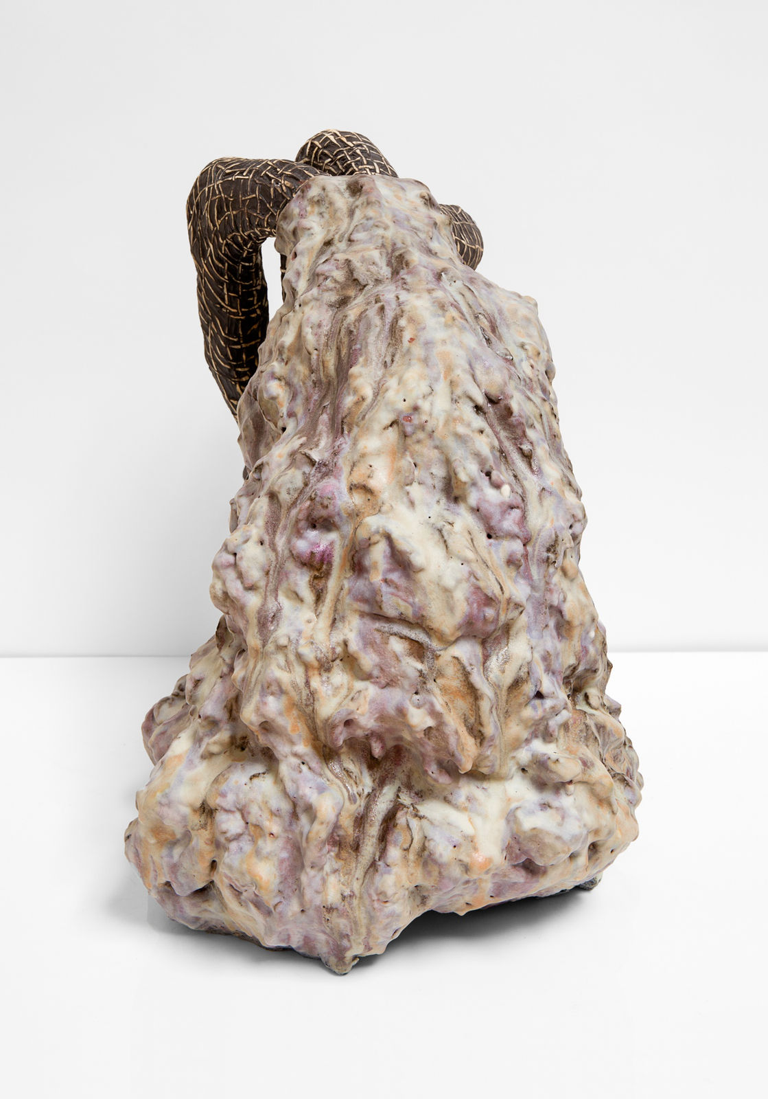 Julia Haft-Candell, Volcano with Woven Feelers: Lavender, Ochre, 2020