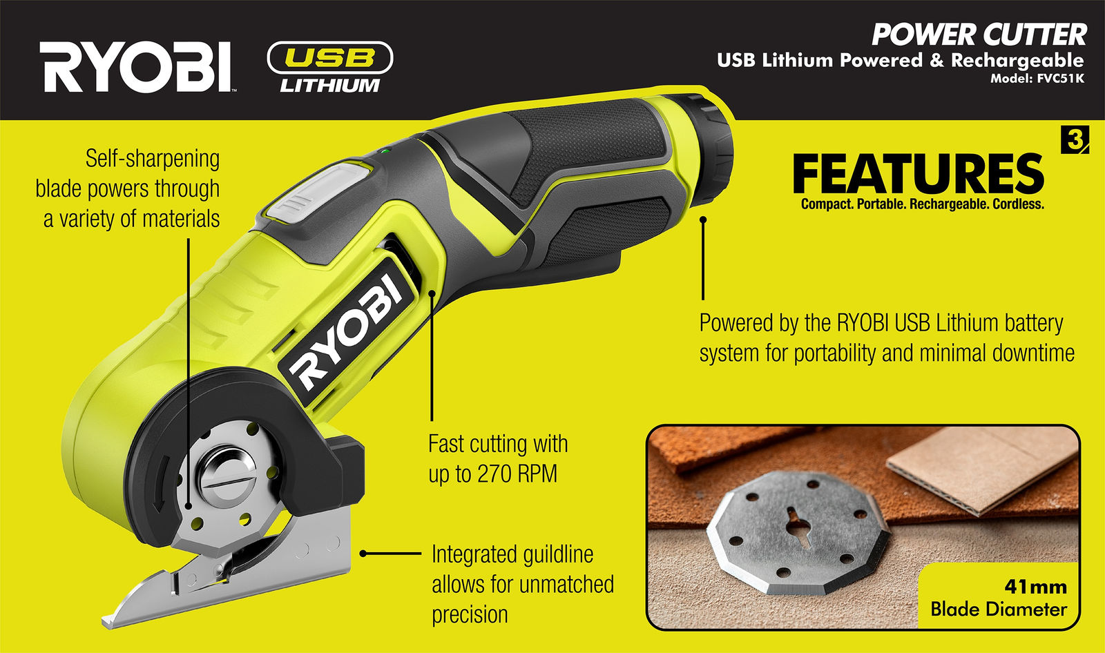 Ryobi USB Lithium Power Cutter Kit, Techtronic Industries Company Limited / Hong Kong
