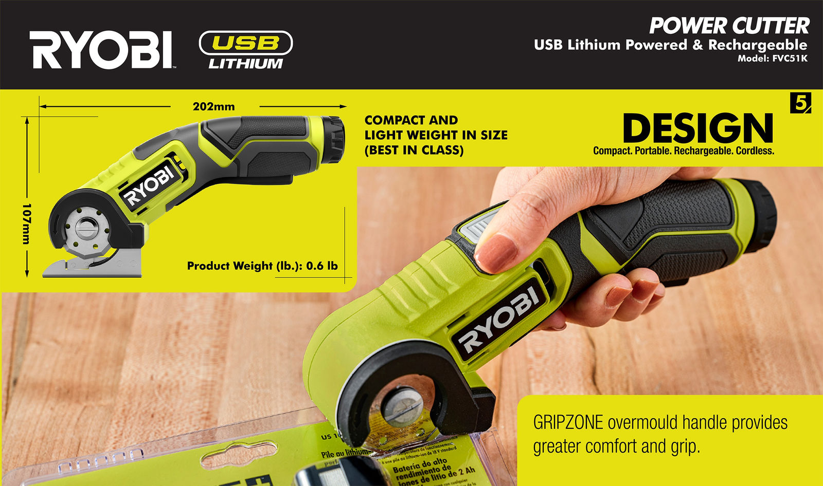 Ryobi USB Lithium Power Cutter Kit, Techtronic Industries Company Limited / Hong Kong