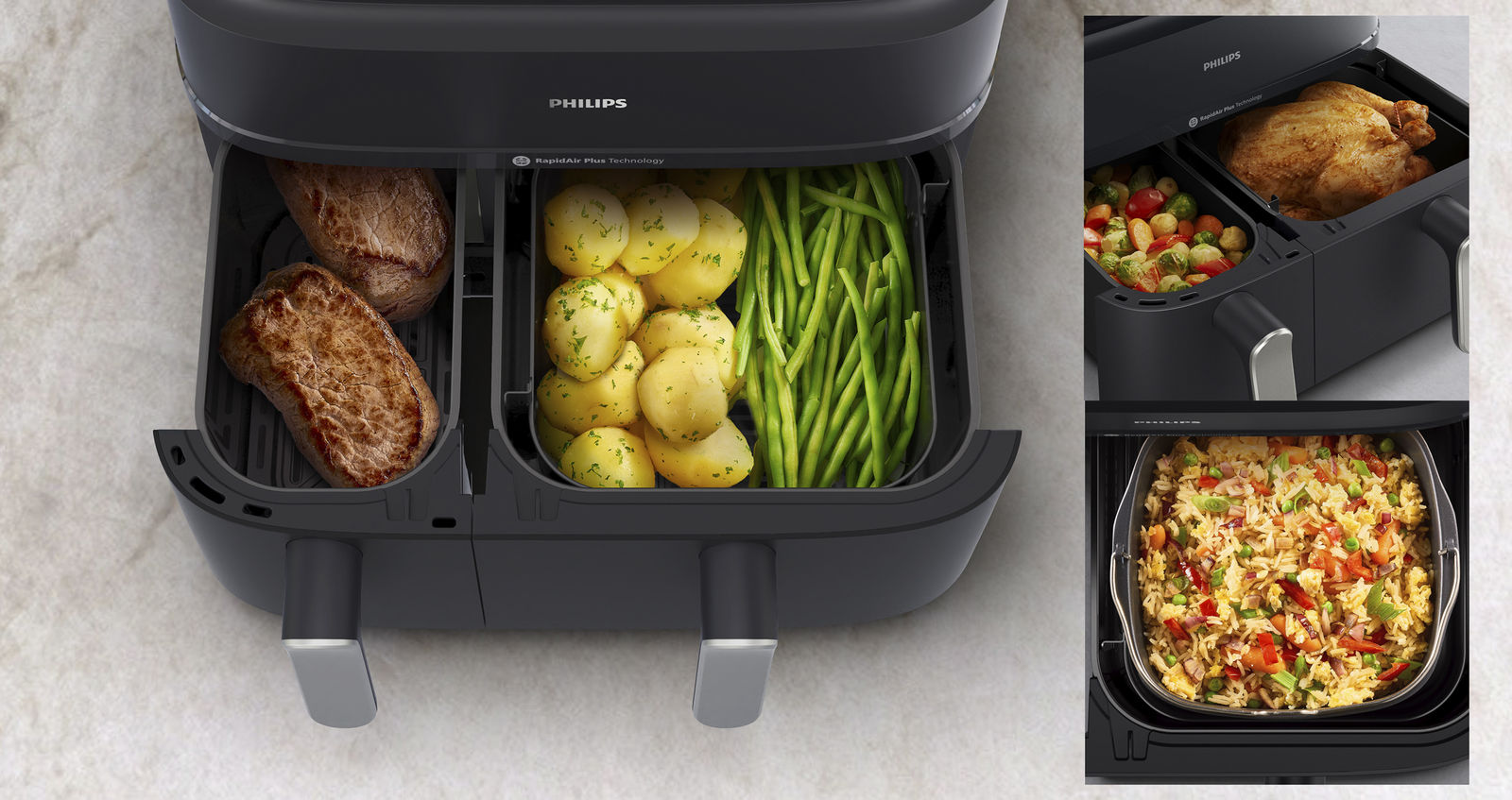 Philips Dual Airfryer with Steam 5000 Series, Versuni Experience Design / The Netherlands