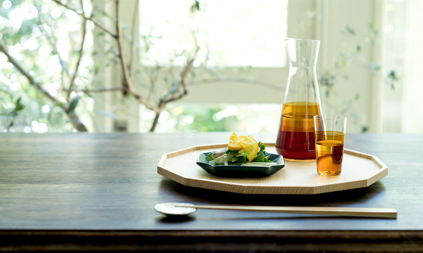 KIKOE HANACHI Tray and Stool, MIZOKAWA Co., Ltd. / o-lab inc. / Japan