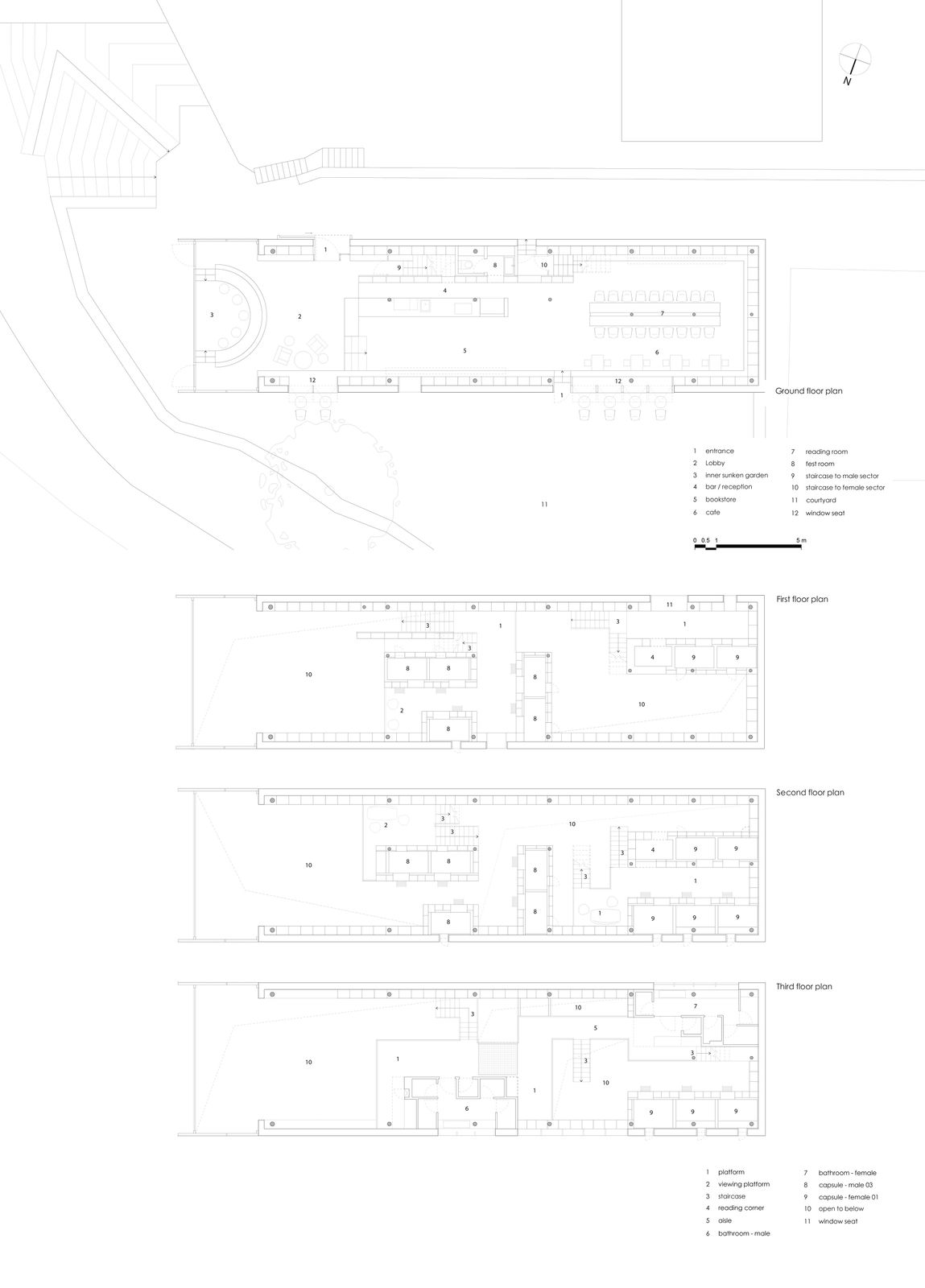 Capsule Hostel in a Rural Library / Mainland China, Atelier tao+c / Mainland China