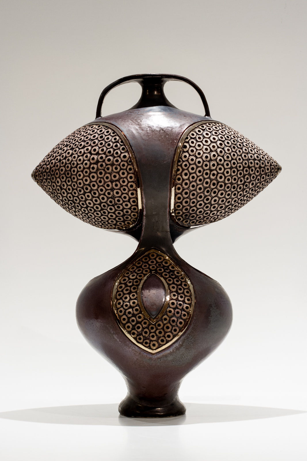 Ibrahim Said (Egyptian, b. 1976) Floating Vase 27, 2023 White Earthenware 19 1/4" x 14 1/4" x 9 1/2" (49 x 36 x 24 cm) (ISa.23960)