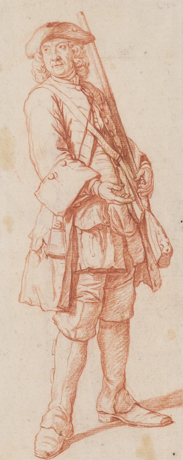 Jan Josef Horemans (Antwerp 1682 - 1759), A Man with a Musket (recto); A standing Boy (verso)