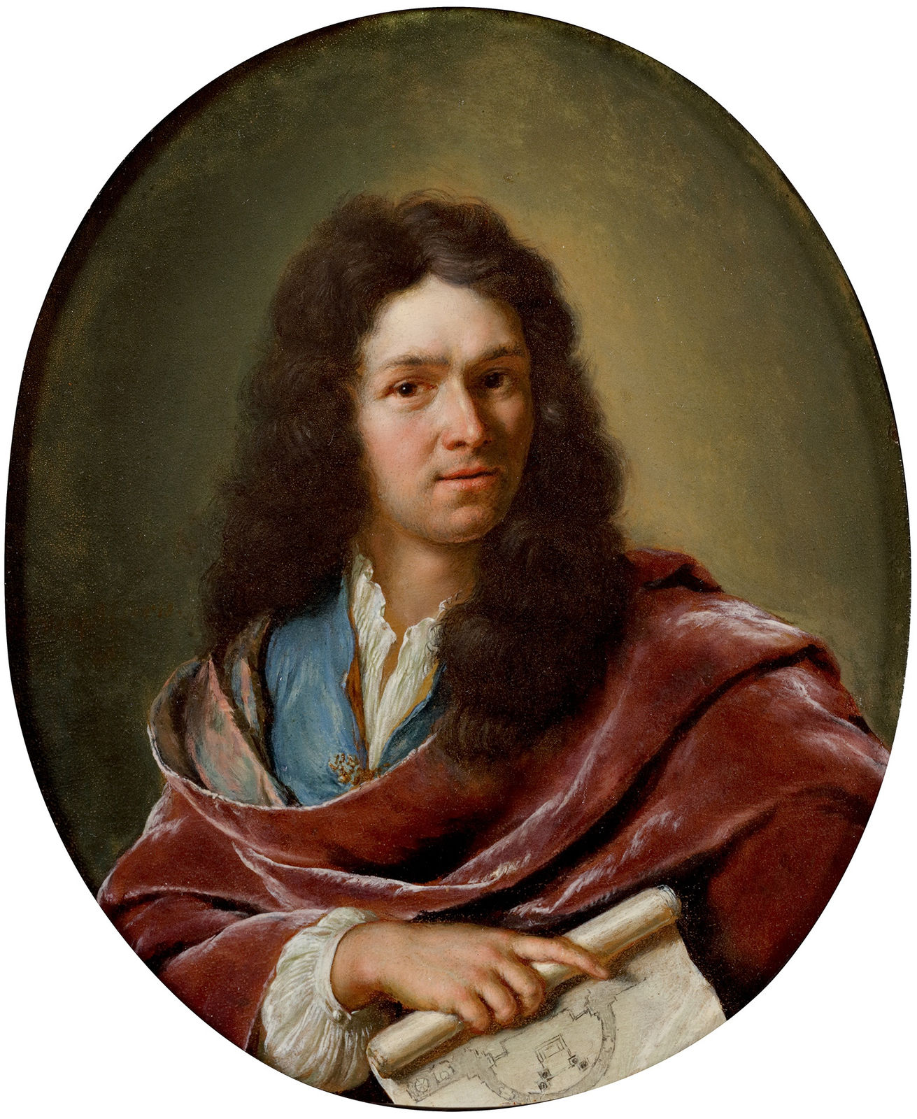 Willem van Mieris (Leiden 1662 - 1747), A Portrait of an Architect