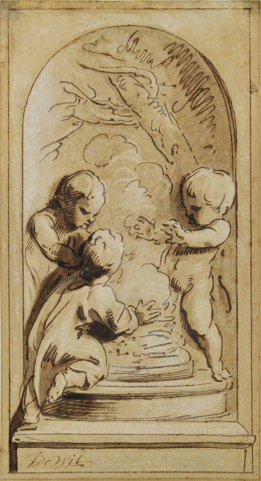 Jacob de Wit (Amsterdam 1695 - 1754), An Allegory of Winter