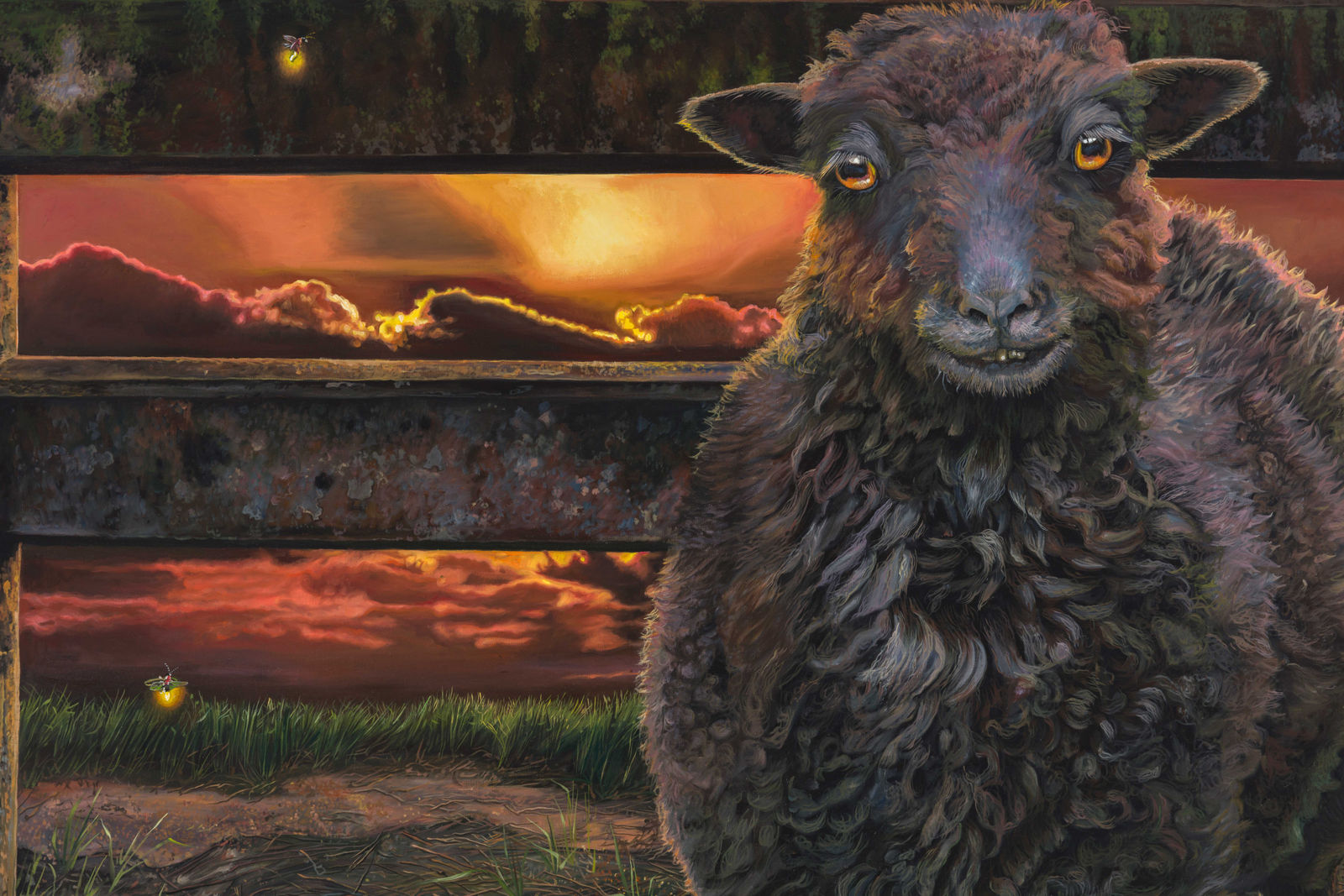 Deborah Poynton, Sheep and Fireflies, 2021