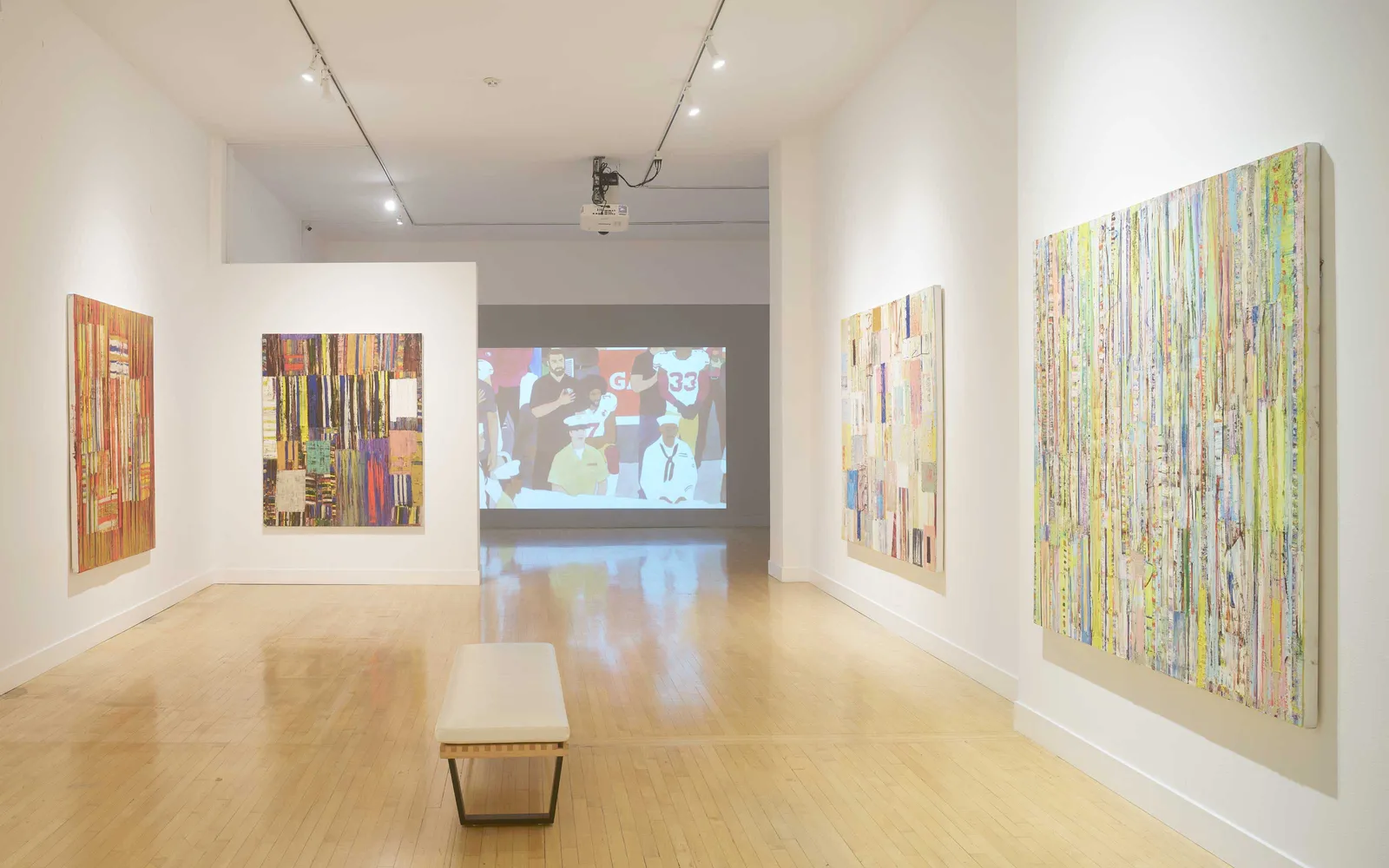 Installation view of Mike Henderson: At the Edge of Paradise, November 7 - December 14, 2019 at Haines Gallery, San Francisco Photo: Robert Divers Herrick