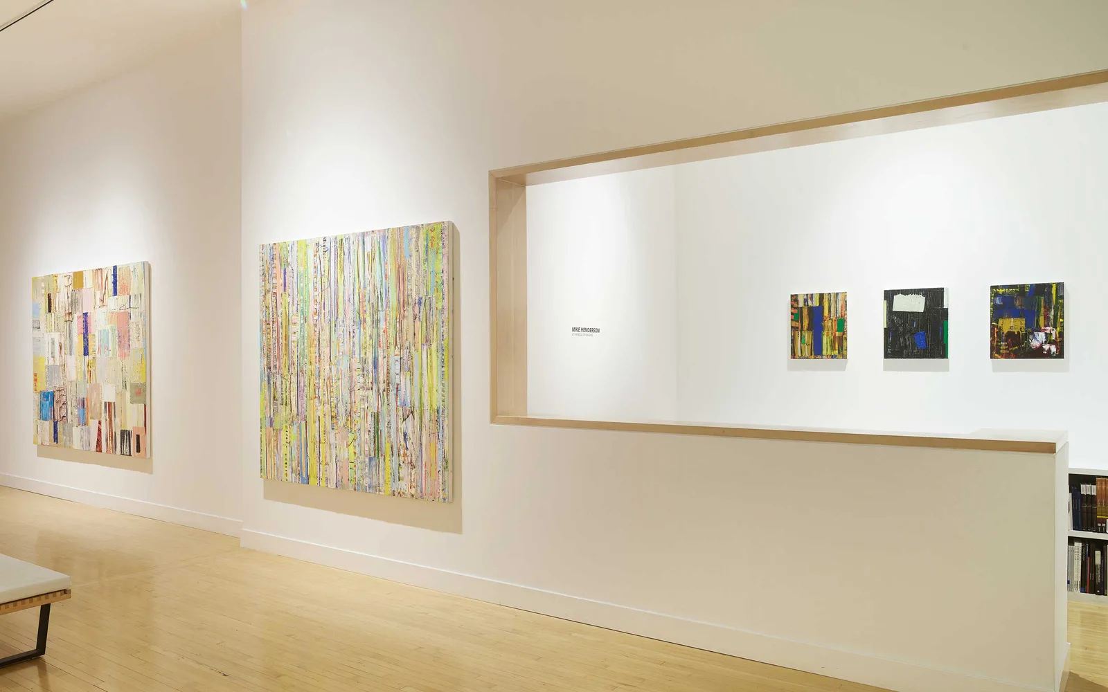 Installation view of Mike Henderson: At the Edge of Paradise, November 7 - December 14, 2019 at Haines Gallery, San Francisco Photo: Robert Divers Herrick
