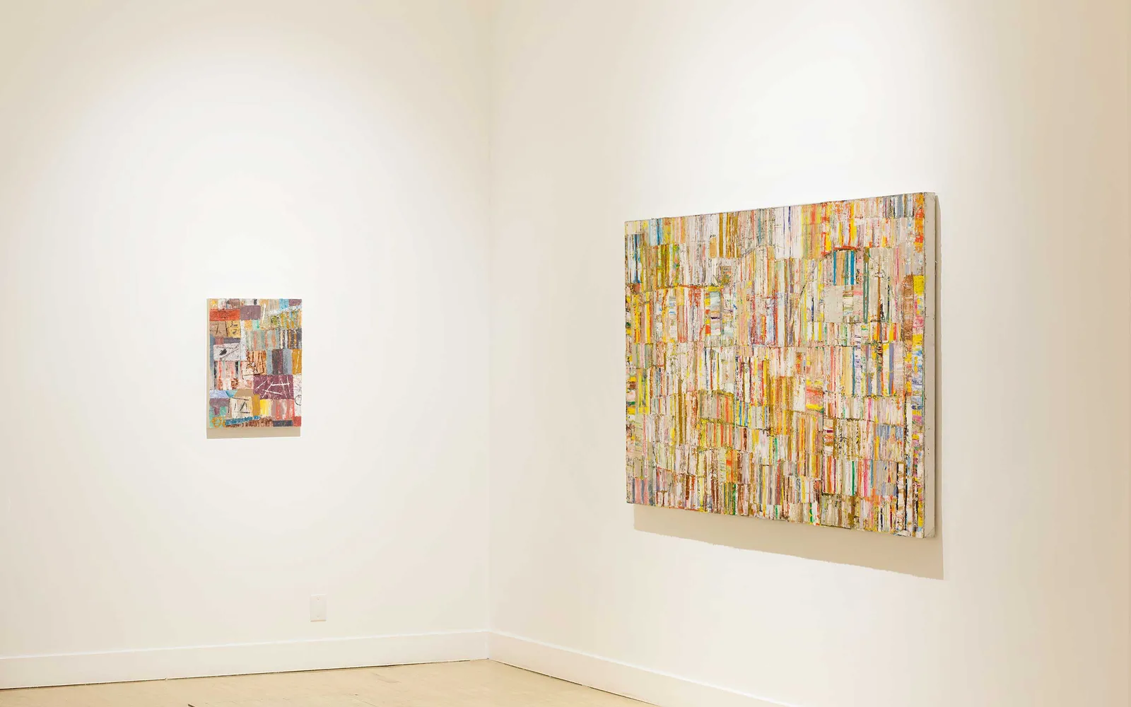 Installation view of Mike Henderson: At the Edge of Paradise, November 7 - December 14, 2019 at Haines Gallery, San Francisco Photo: Robert Divers Herrick