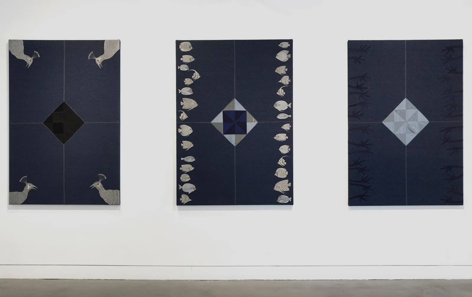 Installation view of Social Abstraction, September 10 - October 29, 2022 at Haines Gallery, San Francisco Photo: Robert Divers Herrick