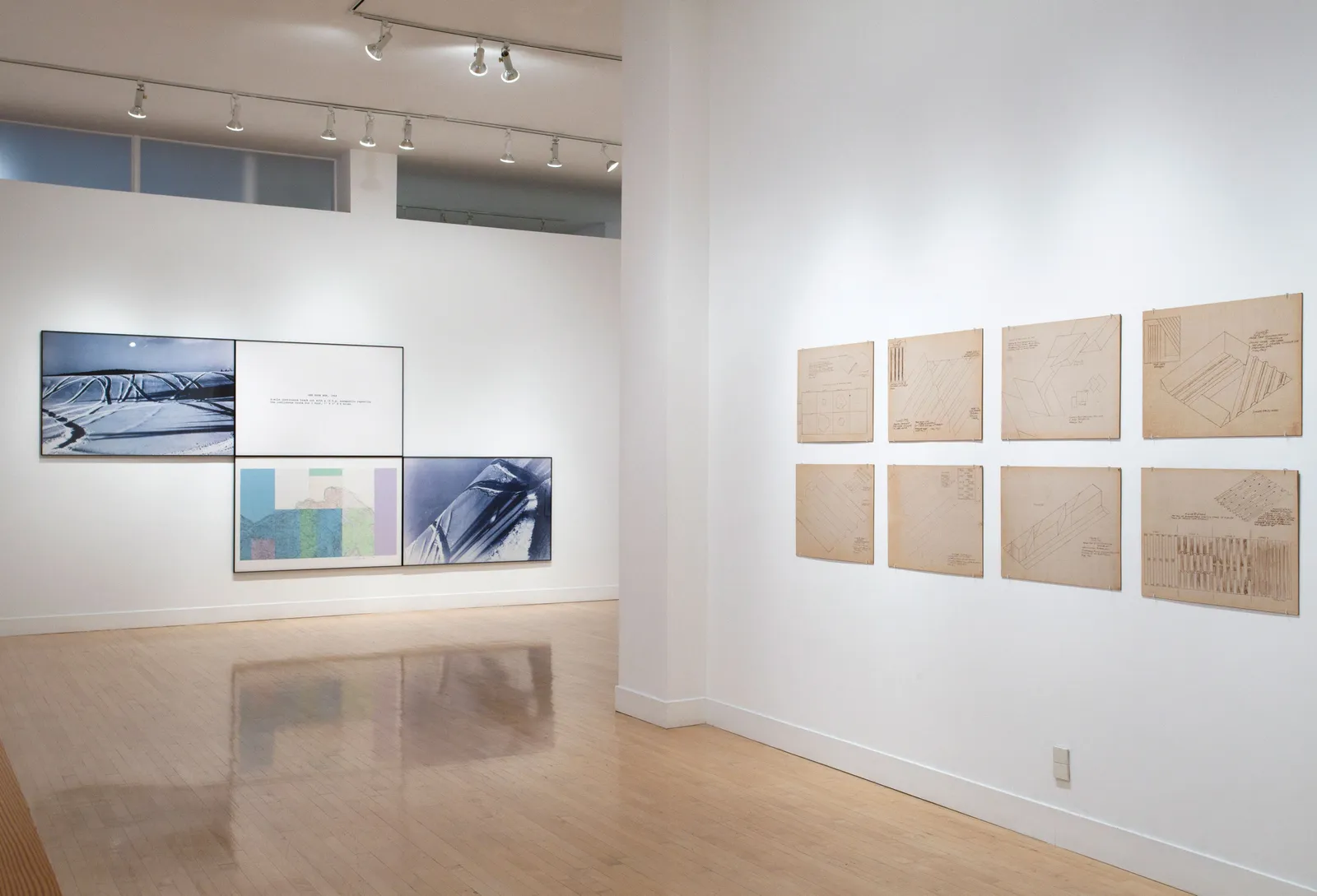 Installation view of Dennis Oppenheim: 1968: Earthworks and Ground Systems, May 31 - July 14, 2012 at Haines Gallery, San Francisco