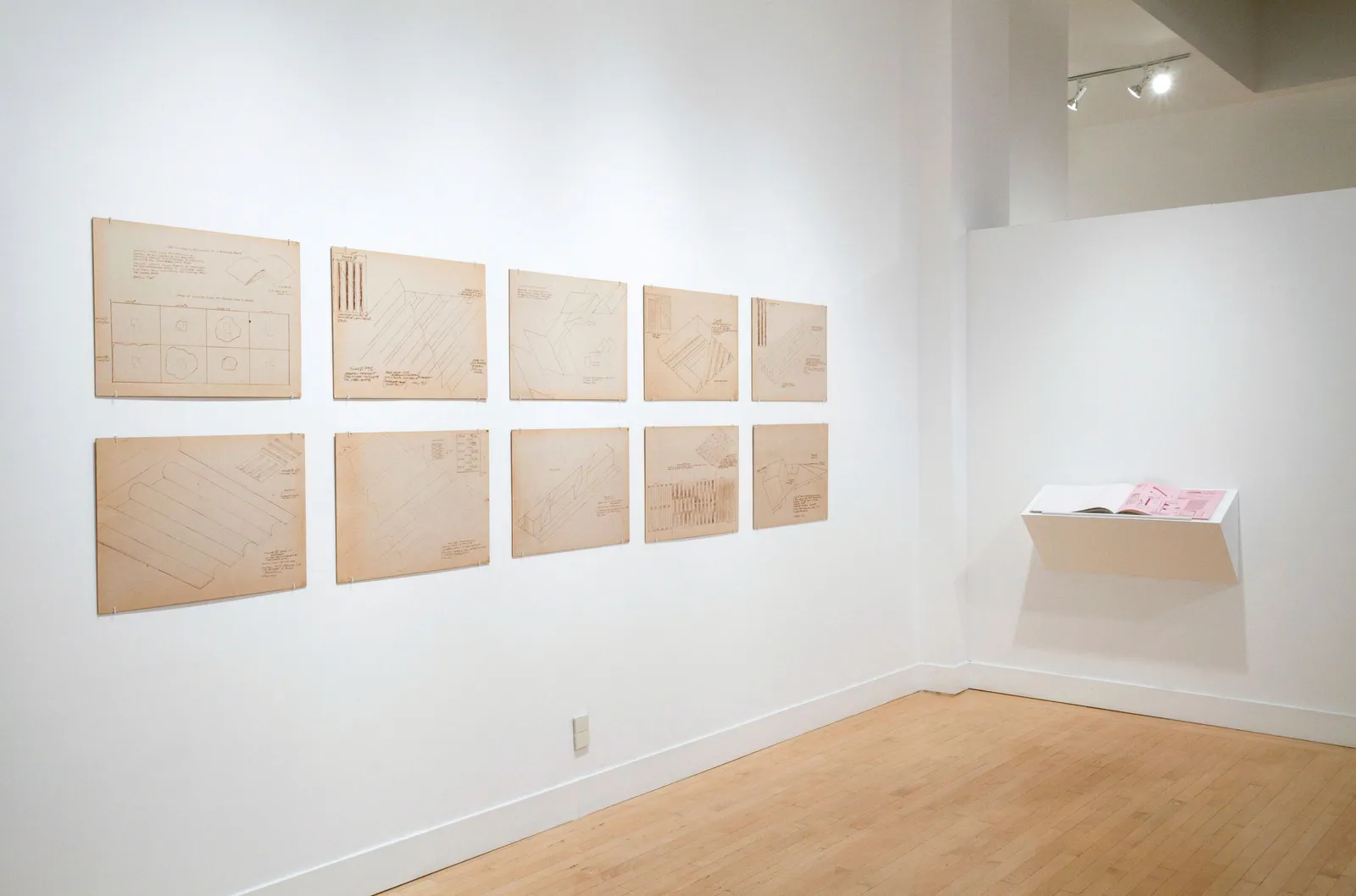 Installation view of Dennis Oppenheim: 1968: Earthworks and Ground Systems, May 31 - July 14, 2012 at Haines Gallery, San Francisco