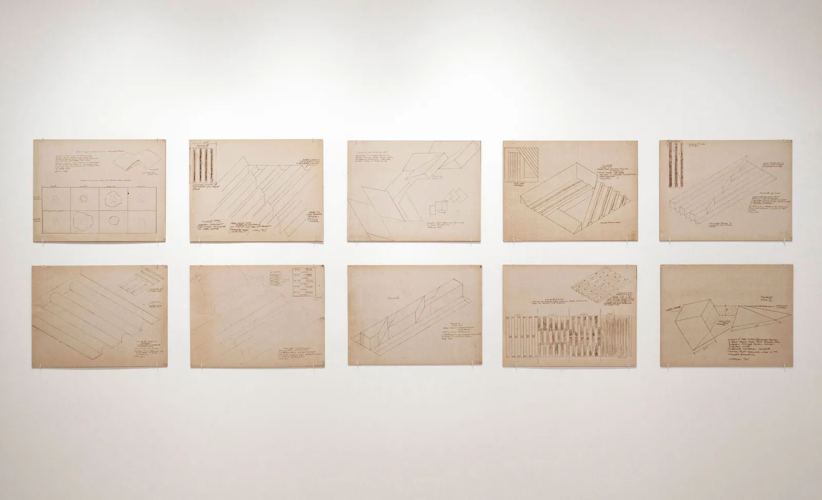 Installation view of Dennis Oppenheim: 1968: Earthworks and Ground Systems, May 31 - July 14, 2012 at Haines Gallery, San Francisco