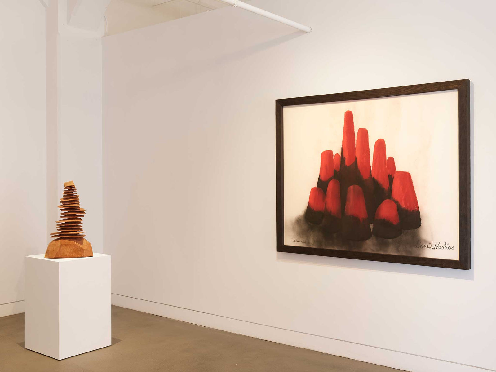Installation view of David Nash: Wildwood, November 3, 2023 - January 6, 2024 at Haines Gallery, San Francisco, CA Photo: Robert Divers Herrick