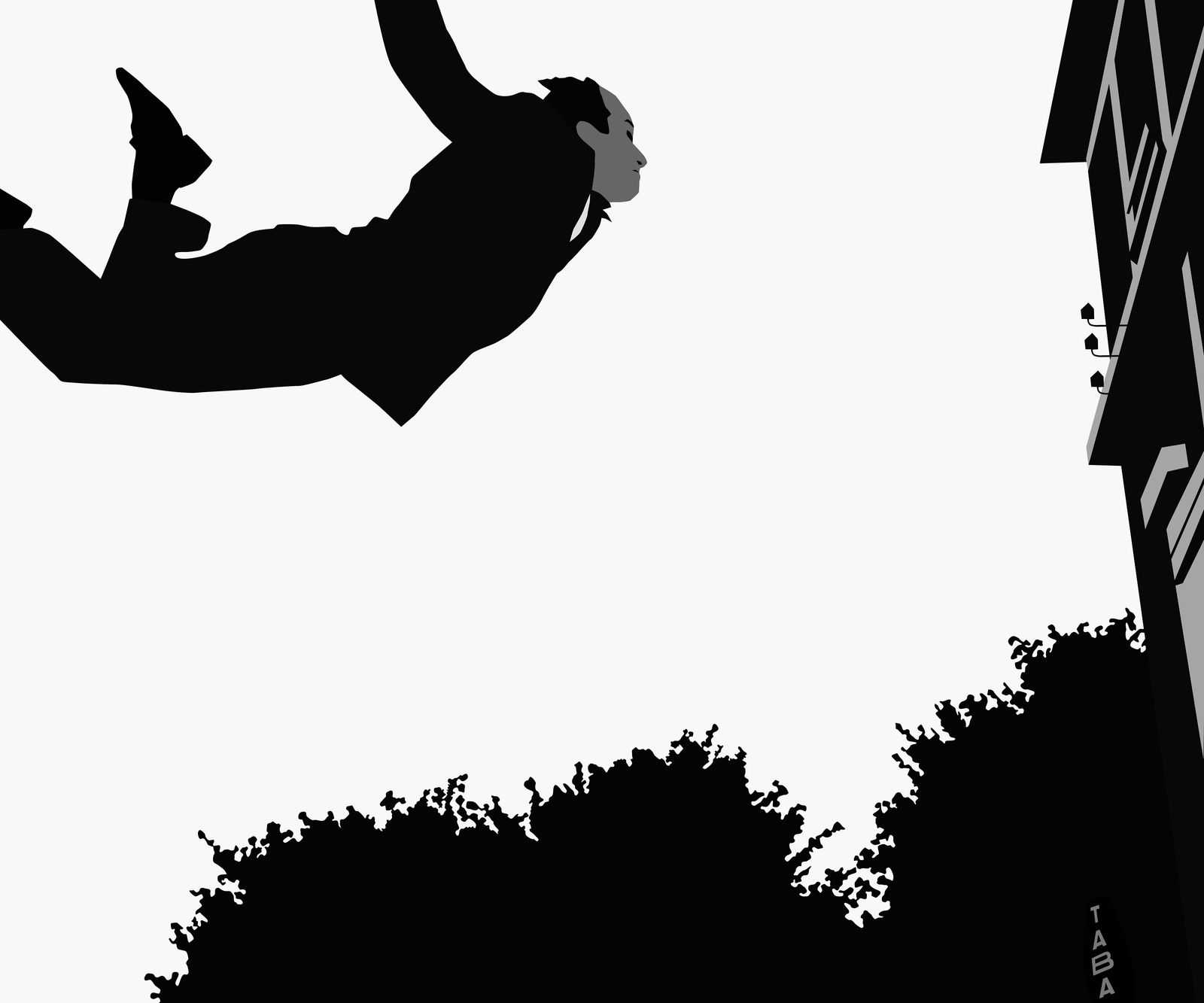 Kota Ezawa, Leap into the Void, 2005