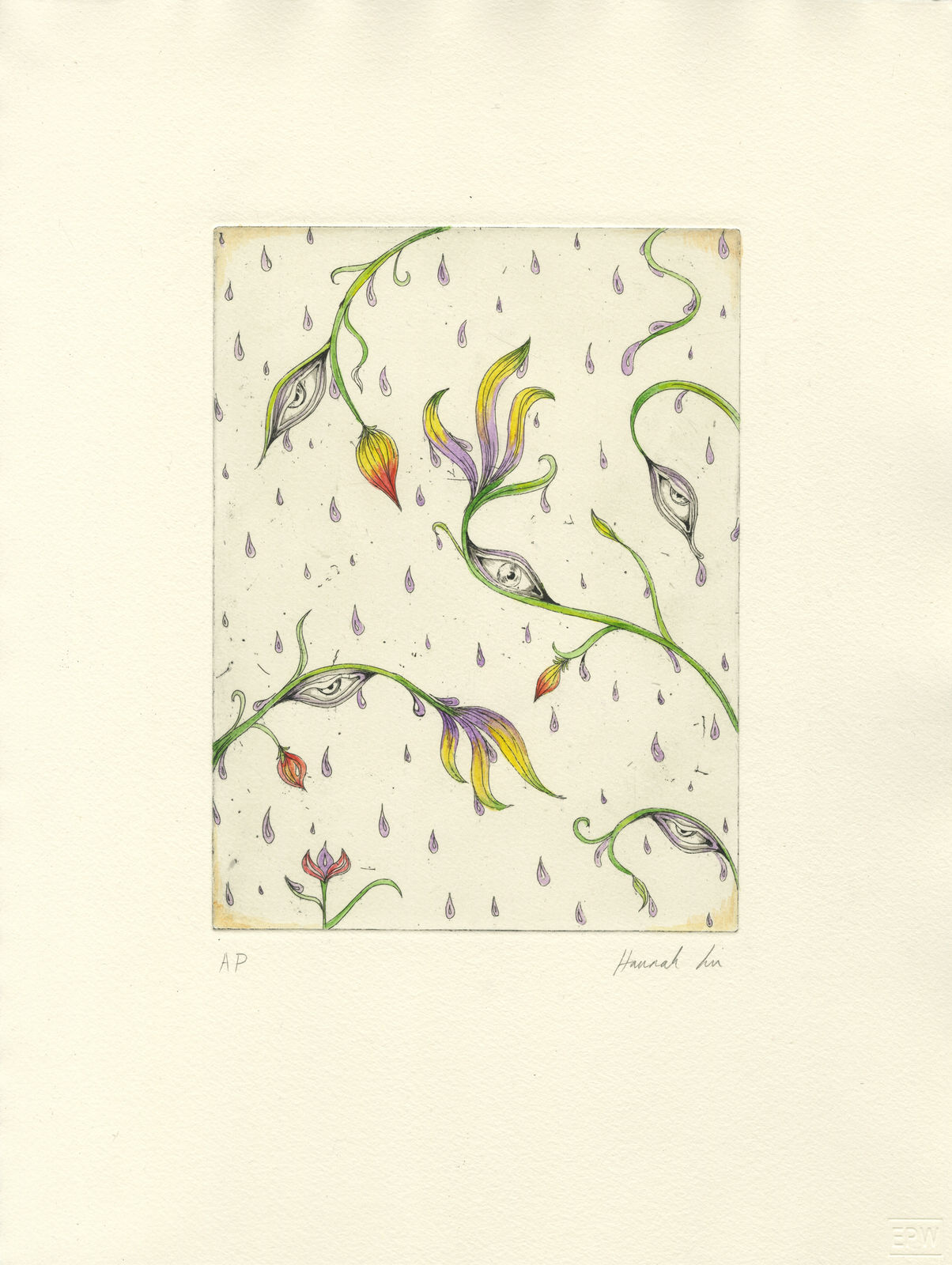 Hannah Lim, Weeping Petals In The Rain, 2022