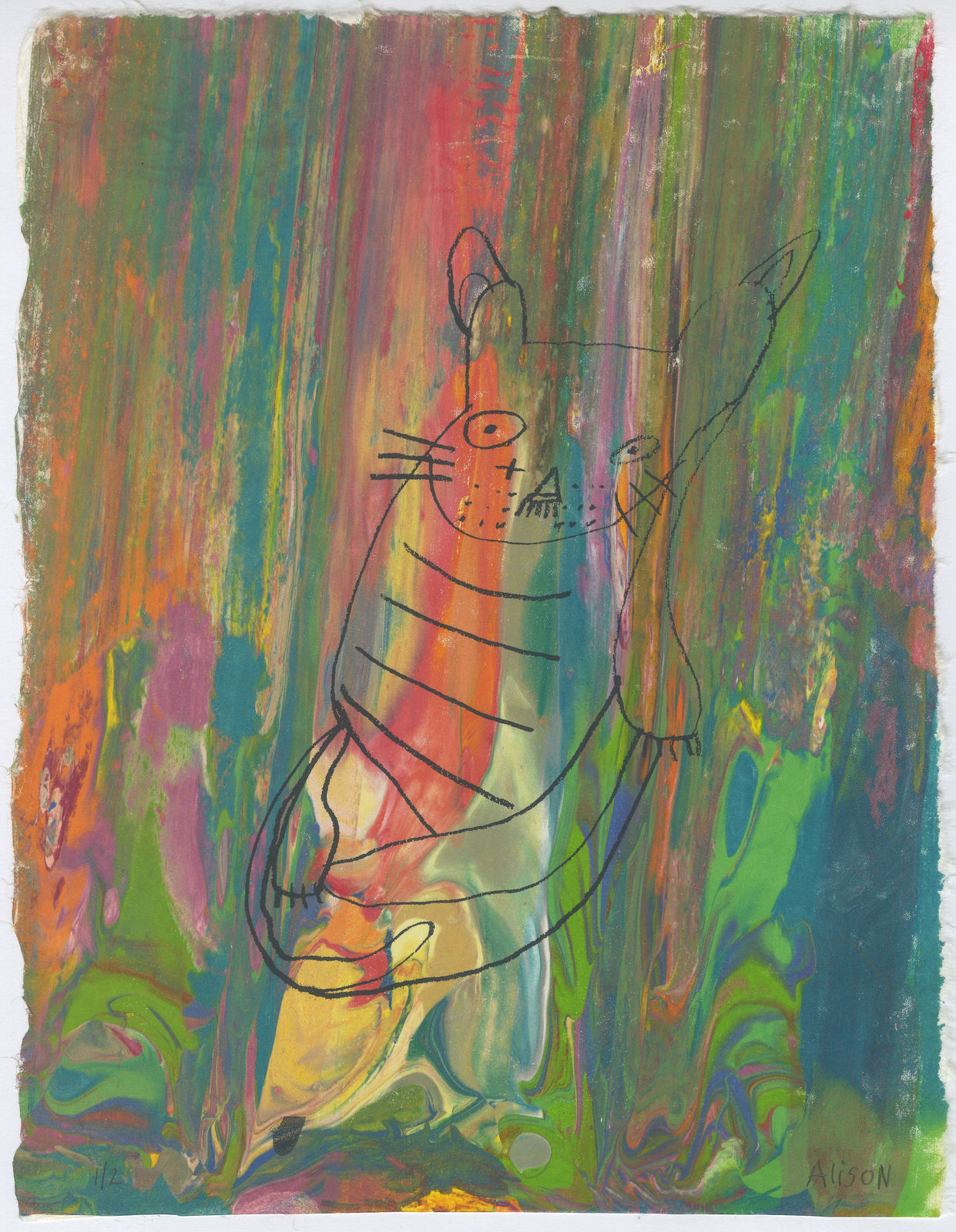 Alison Edward, Colourful Cat , 2023