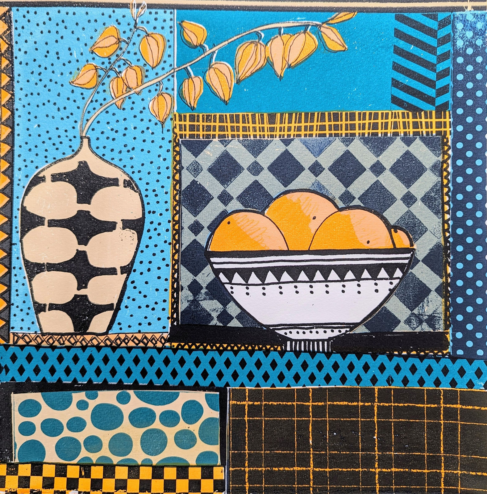 Jenny Martin, Arrangement in Teal and Orange , 2024