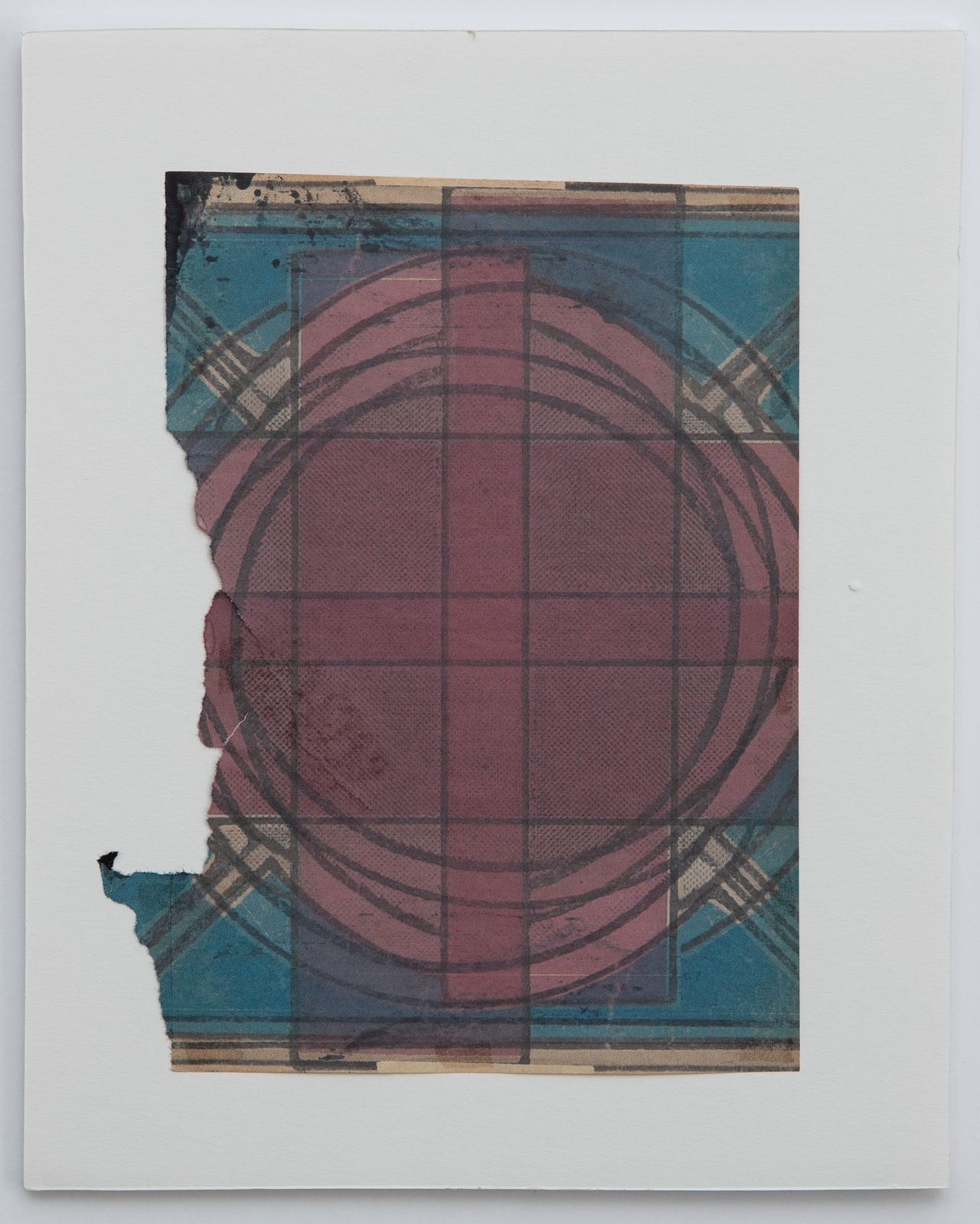 Taha Belal, Untitled (Blue Triangle Emblem) , 2015