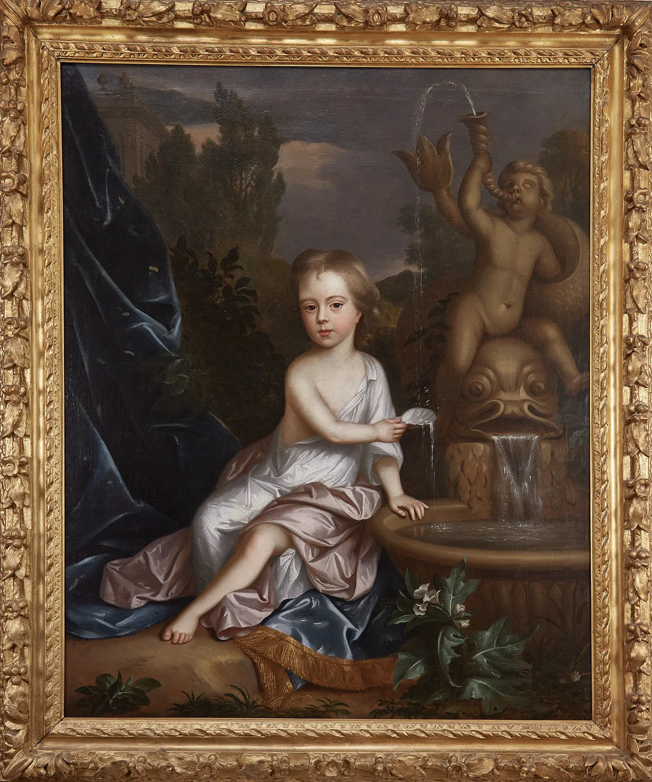 Johann Kerseboom (d.1708), The Hon. James Thynne by a fountain in the grounds of Longleat House, c.1683