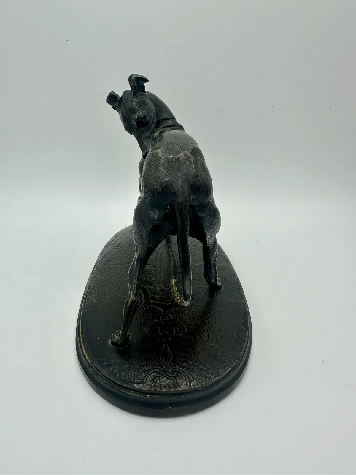 Joseph Francois Victor Chemin (1825-1901), A 19th century French animalier bronze of a greyhound