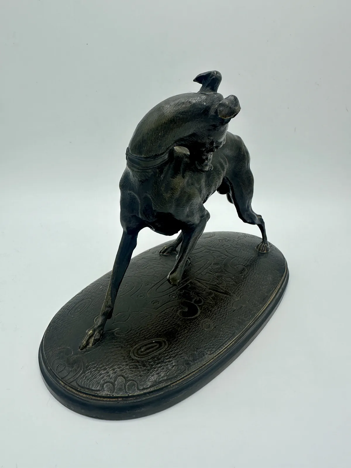 Joseph Francois Victor Chemin (1825-1901), A 19th century French animalier bronze of a greyhound
