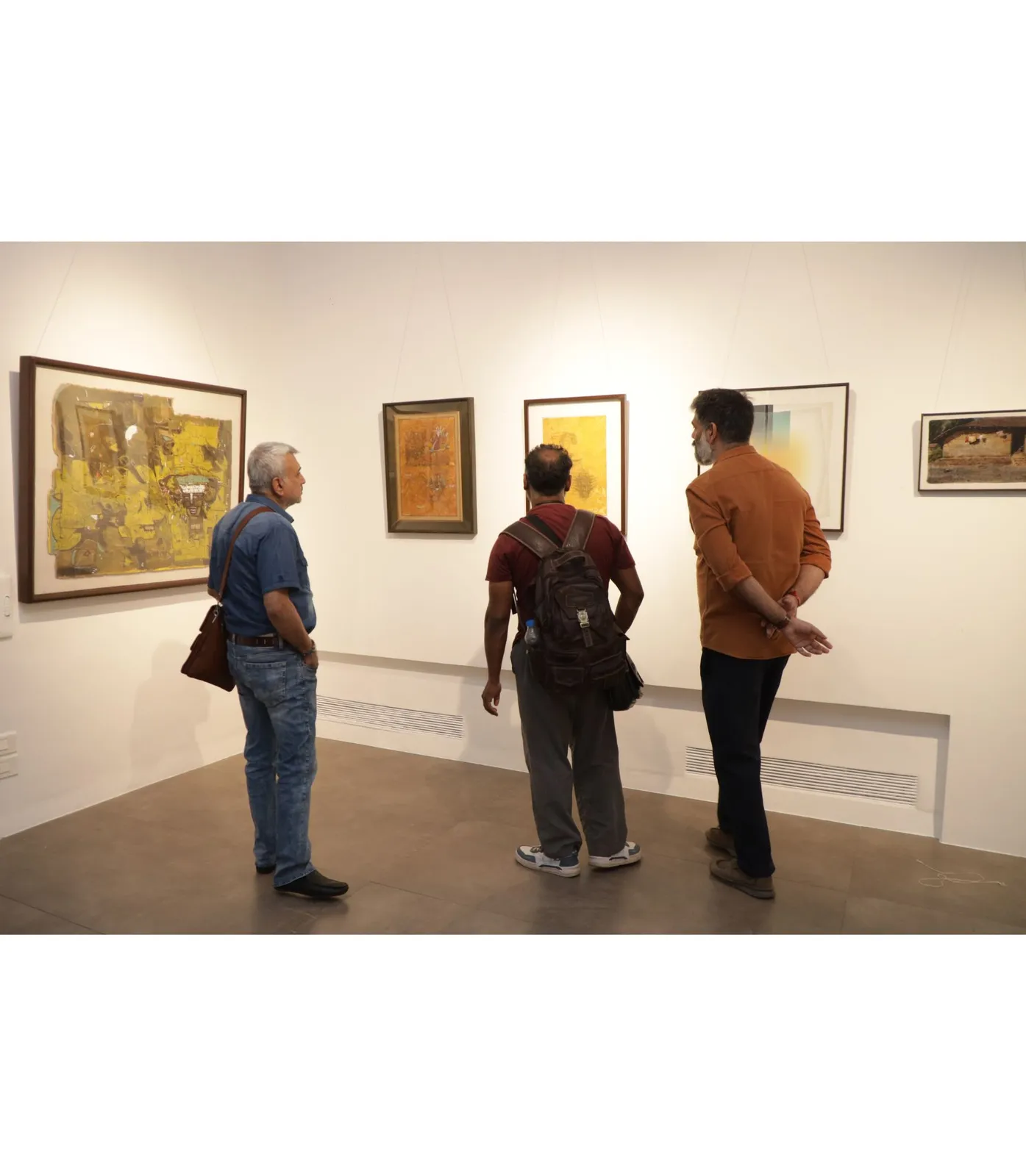 Visitors at the preview.