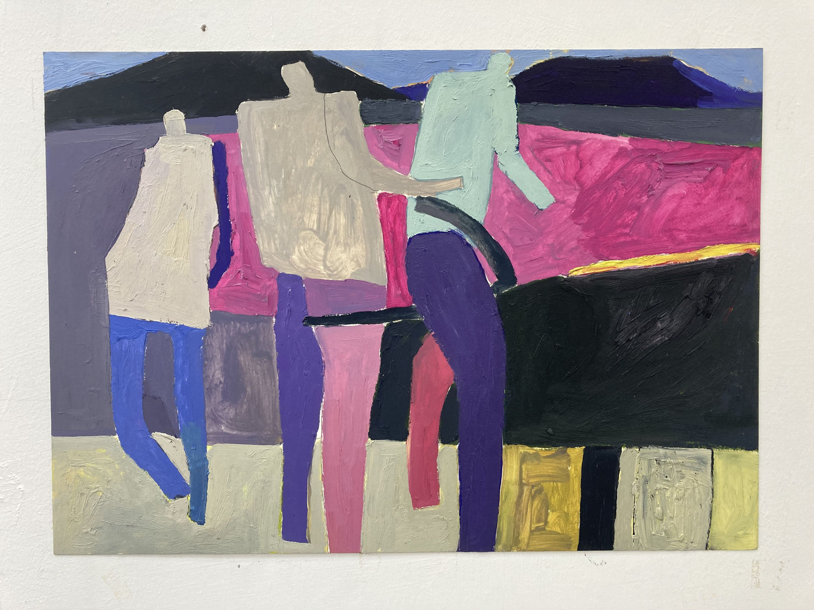 Fraser Taylor, Loch Fyne No 6, oil on paper, 30 x 40 cm, 2022