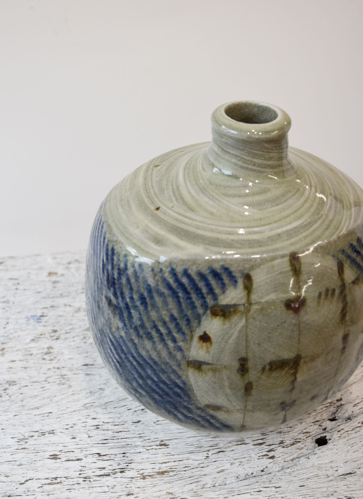 William Plumptre ceramic paddled vase pottery at Linden Hall Studio Deal Kent Two Studios Deal High Street Kent Contemporary Art Gallery