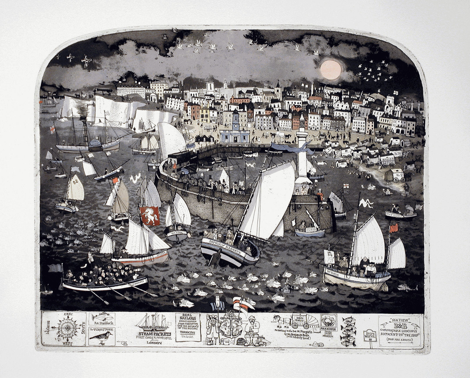 Captain Booth's Fancy by Graham Clarke, Etching, at Linden hall Studio, Two Studio Gallery in Deal Kent