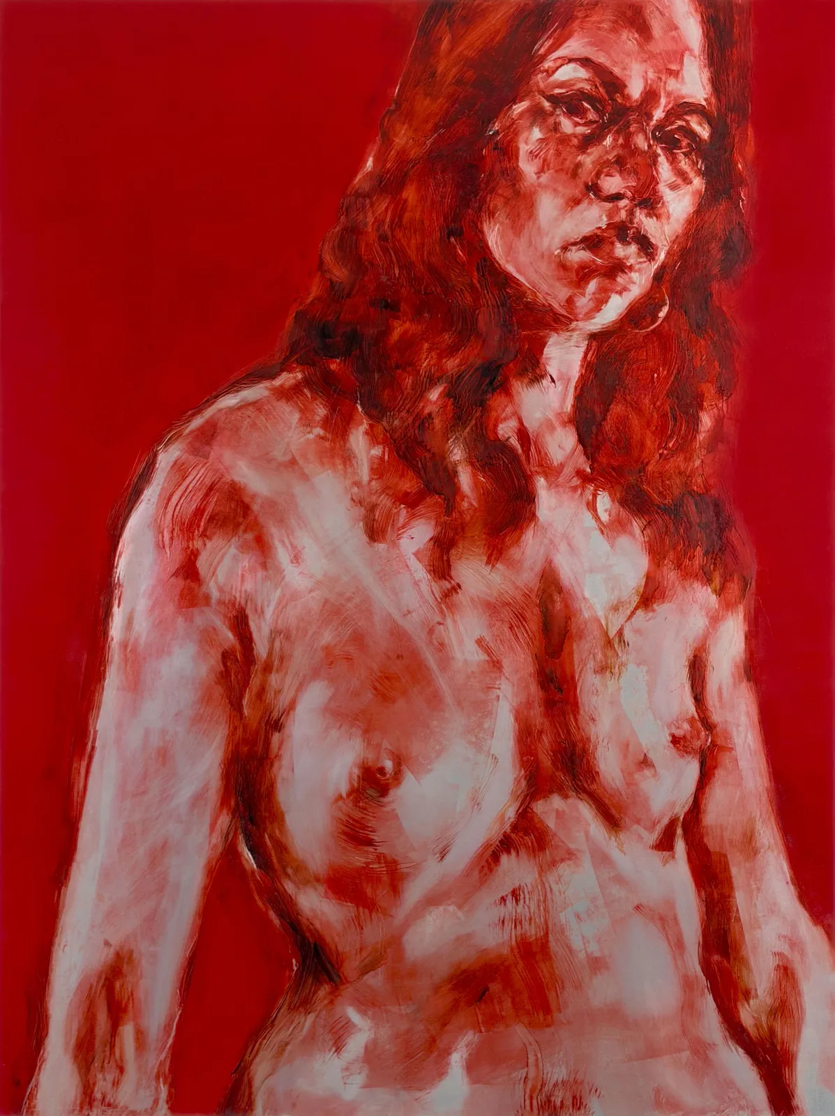 Chloe Barnes, Self portrait, Pleeding, 2026