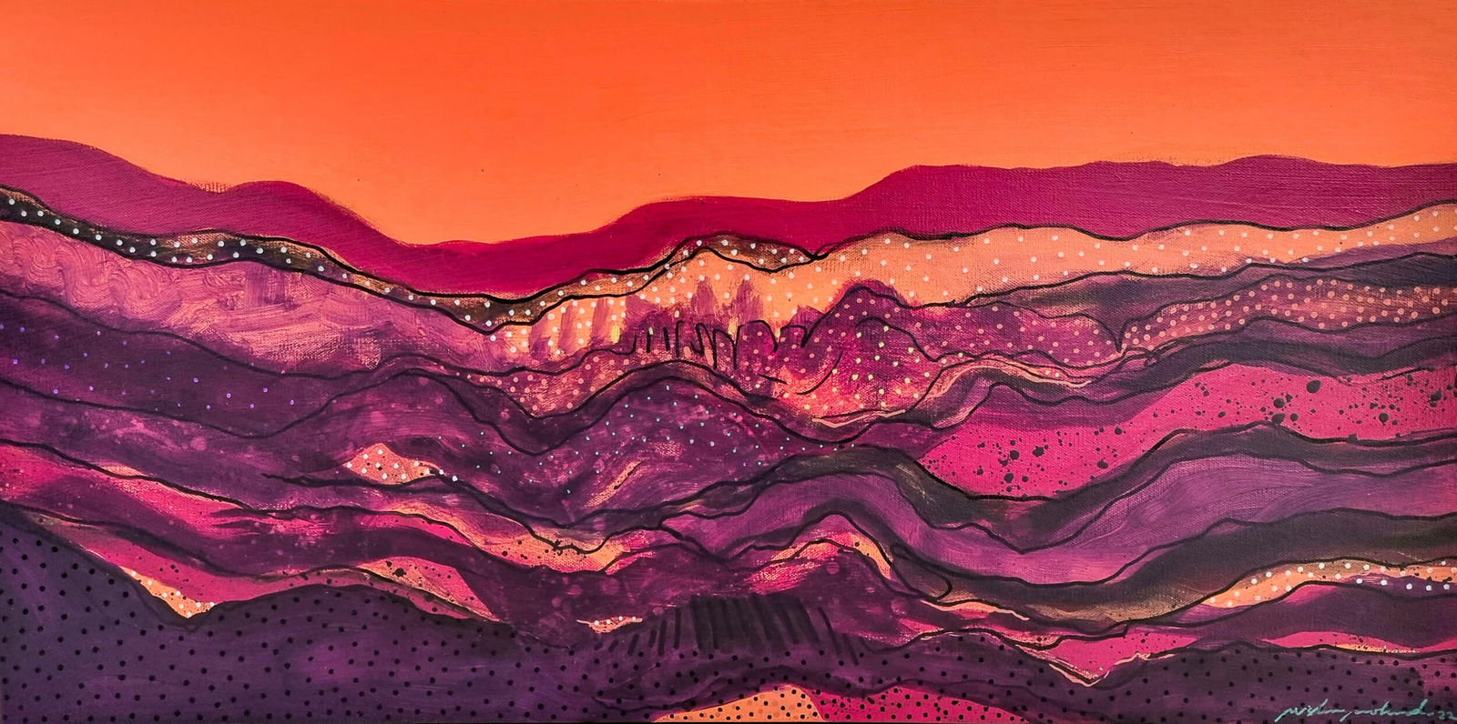 Miska MOHMMED, Sand dunes sunset, 2022