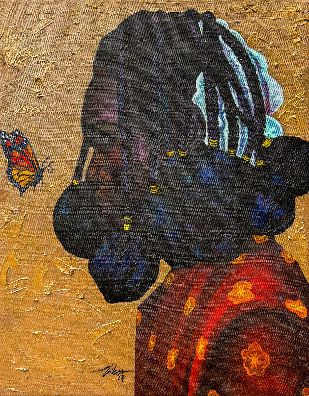 Moses ZIBOR, Looking at my Butterfly, 2023