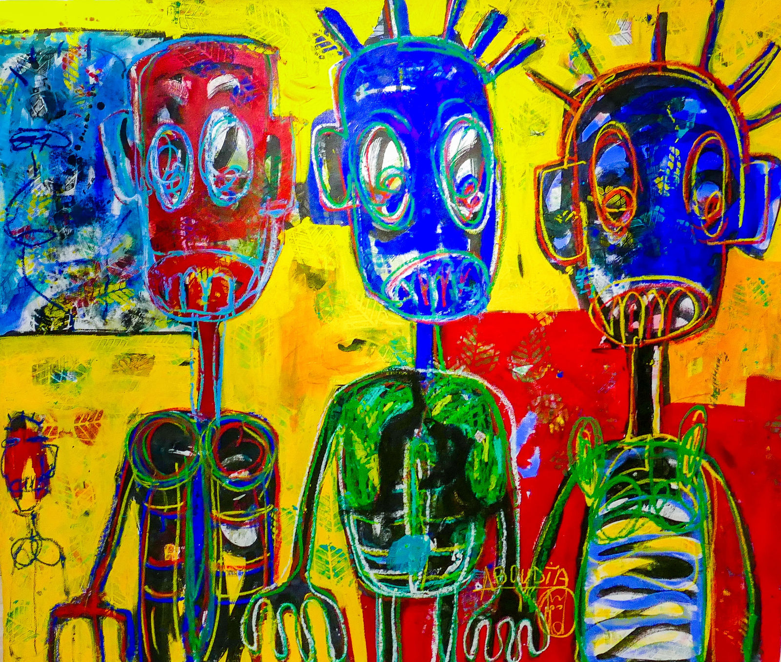 Aboudia, Sun Set Boulevard , 2018