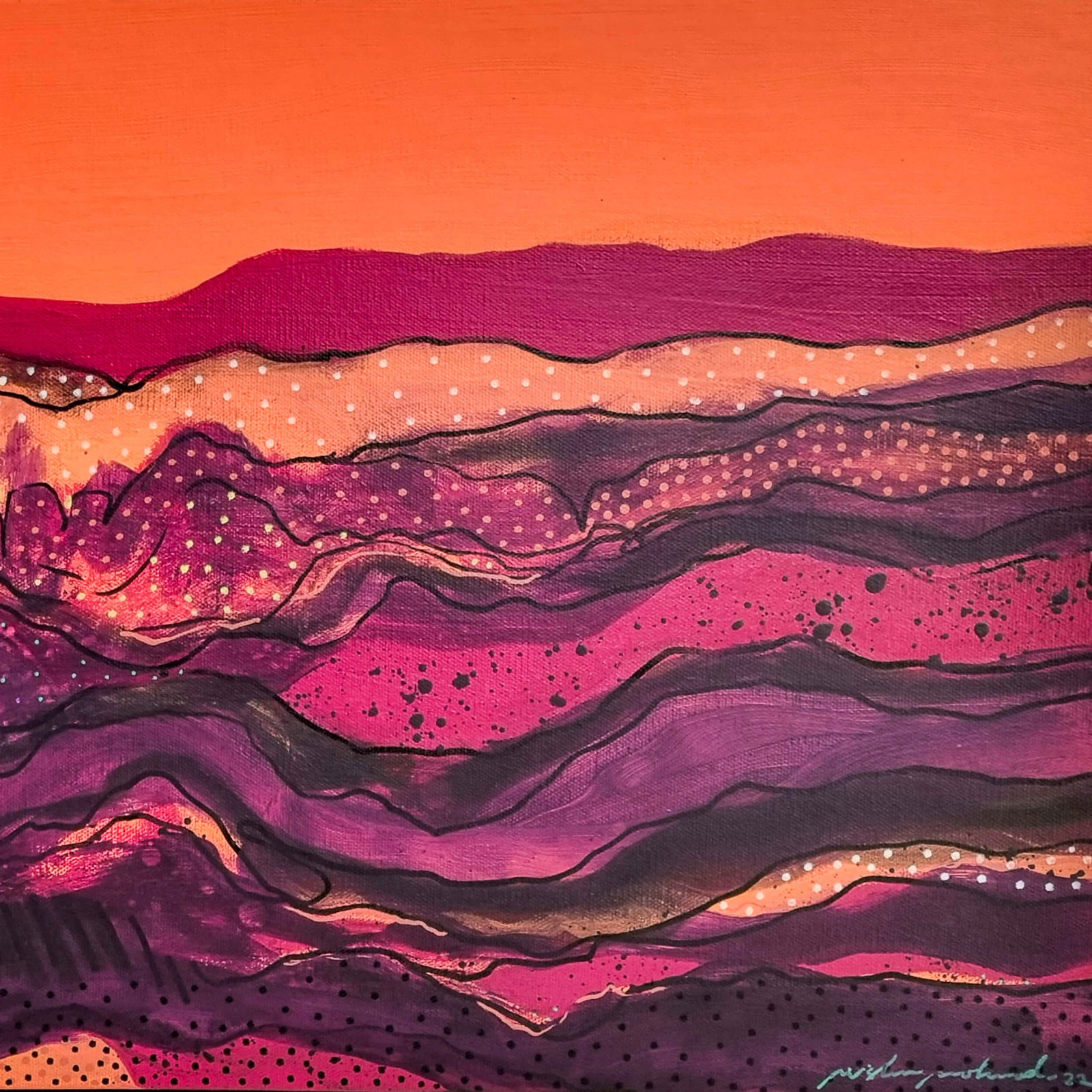 Miska MOHMMED, Sand dunes sunset, 2022