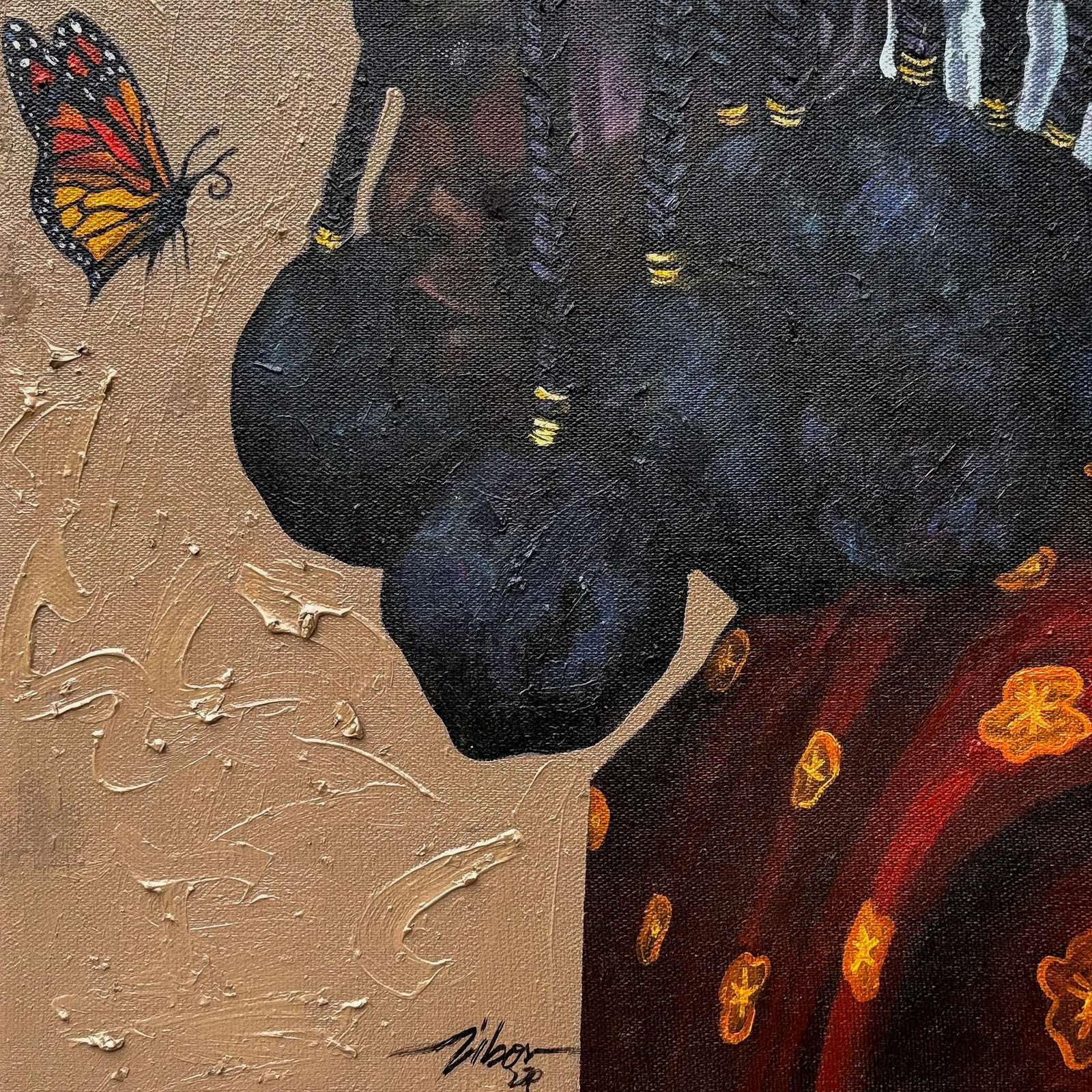 Moses ZIBOR, Looking at my Butterfly, 2023
