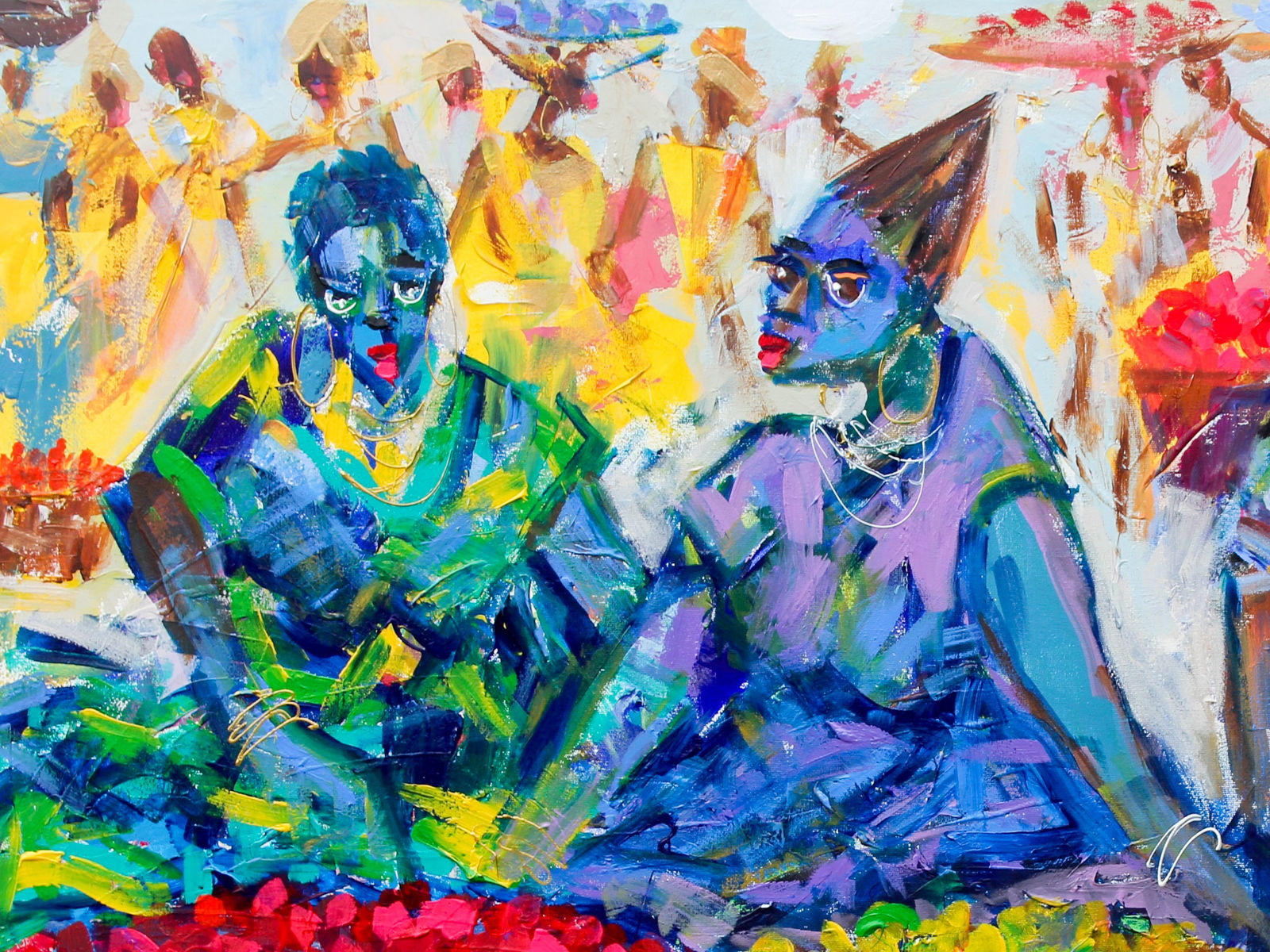 Larry Otoo, Palm Fruits and Mangoes, 2020