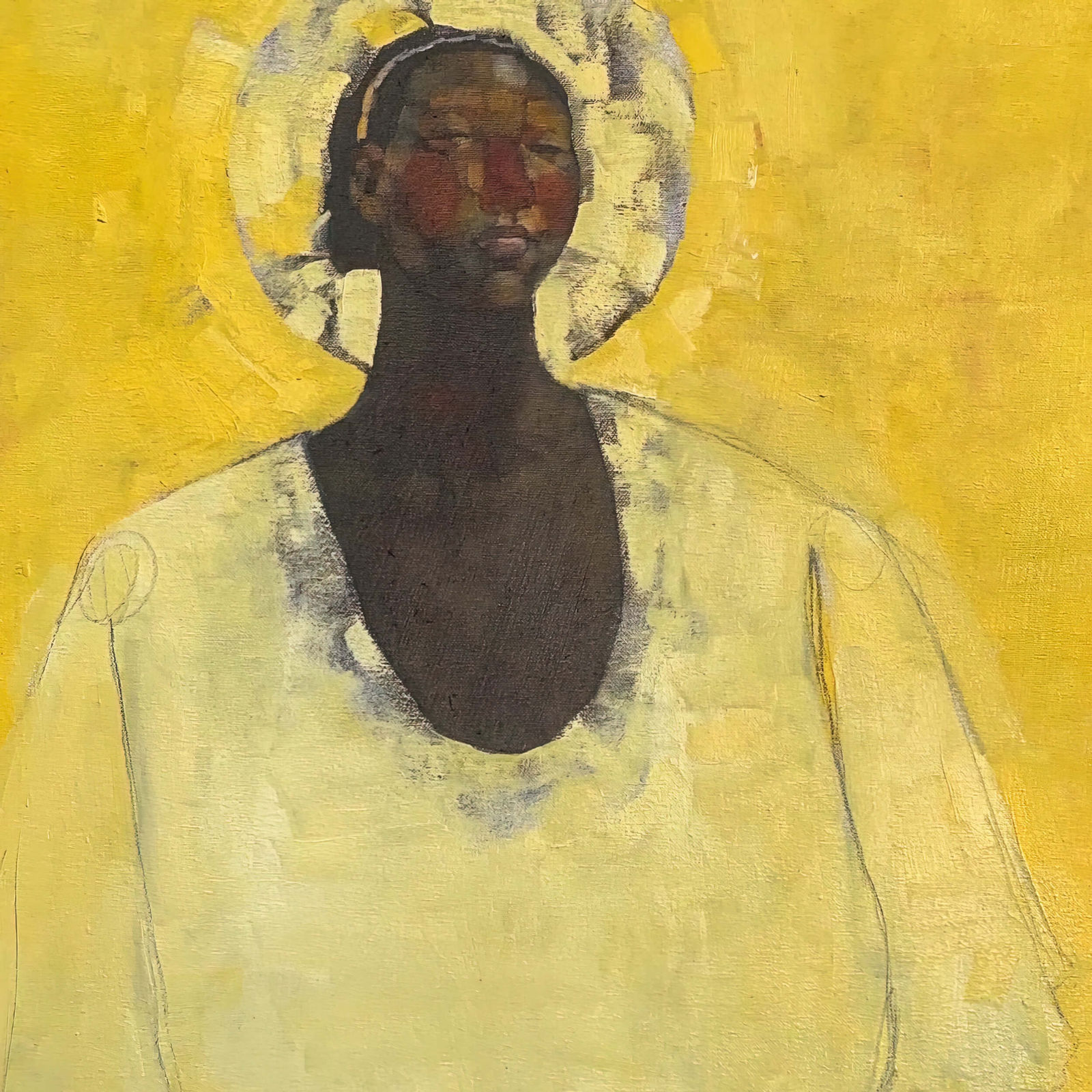 Olivia Mae Pendergast, Girl with Aura in Yellow, 2021