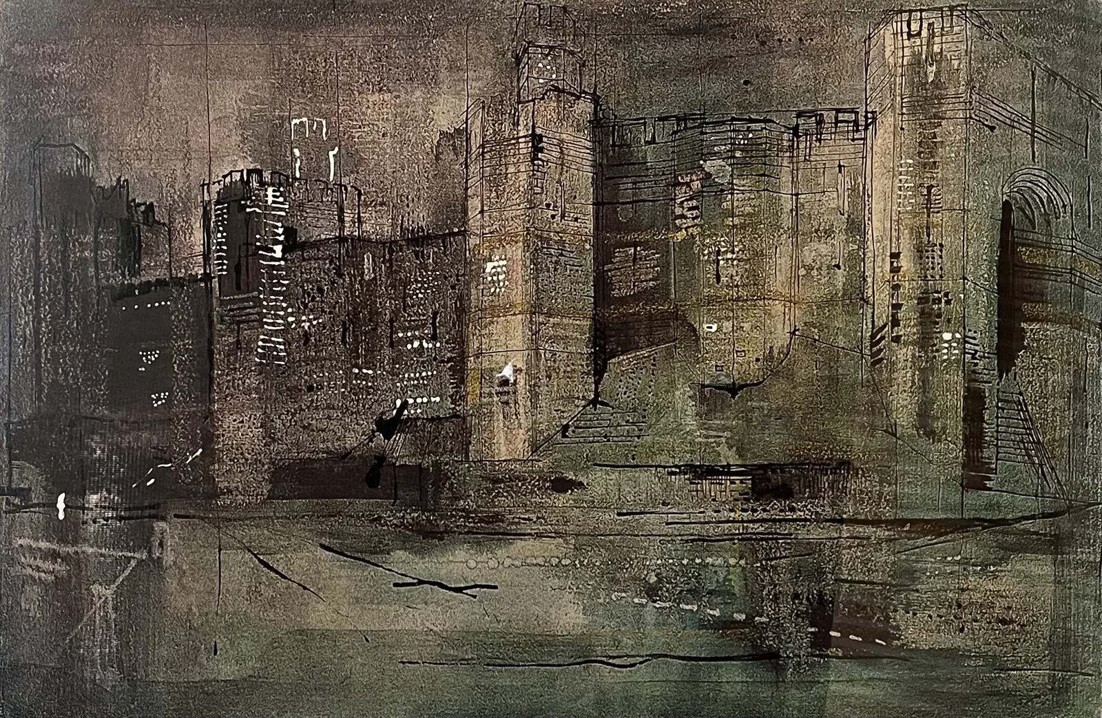 John Piper, Caernarvon Castle I, 1971
