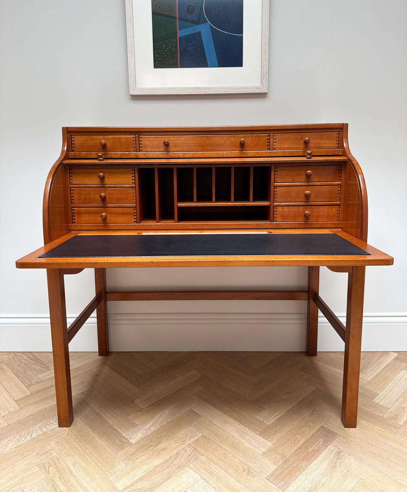 Hadsen Industri, A Danish Roll Top Desk, Circa 1980