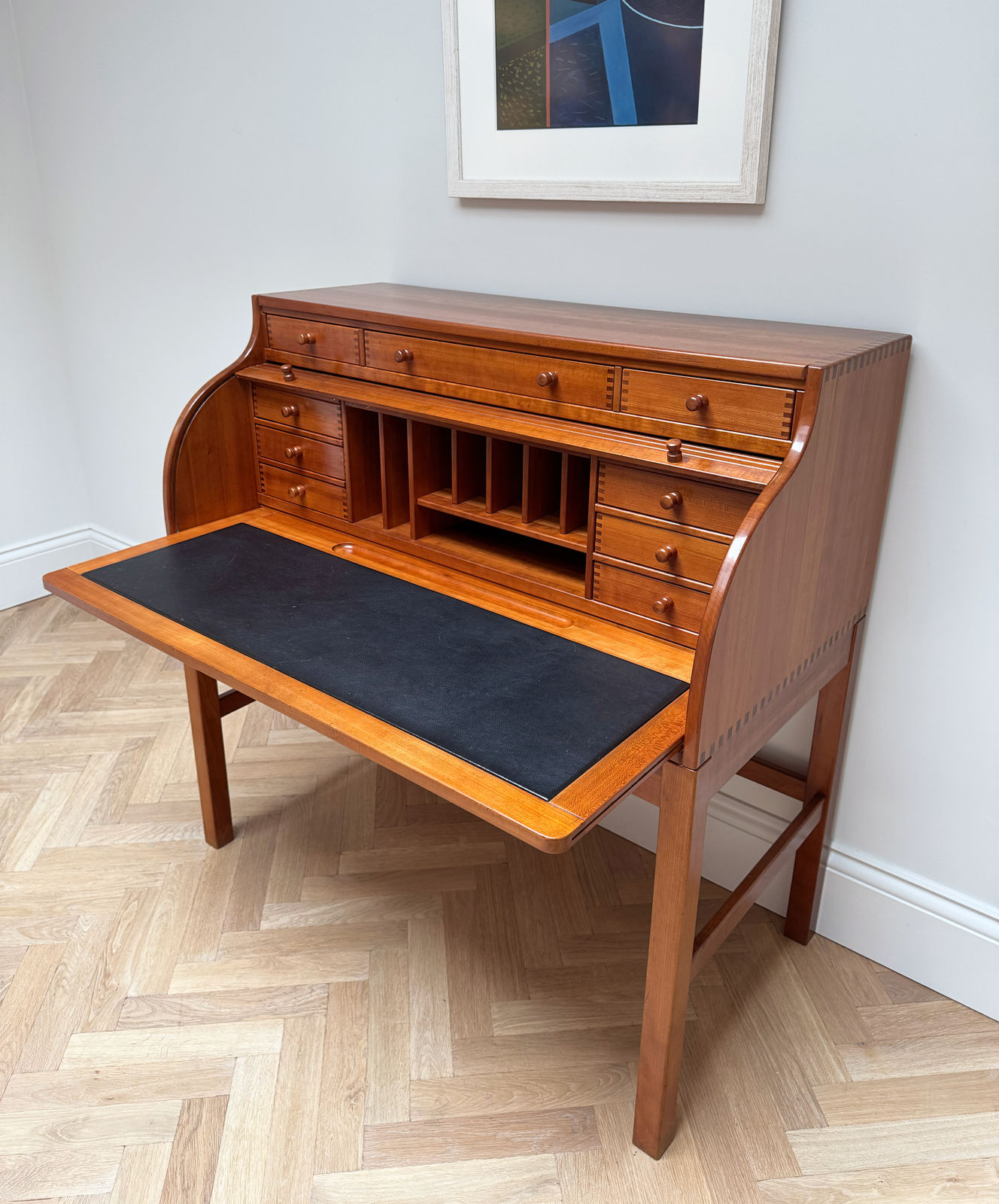 Hadsen Industri, A Danish Roll Top Desk, Circa 1980